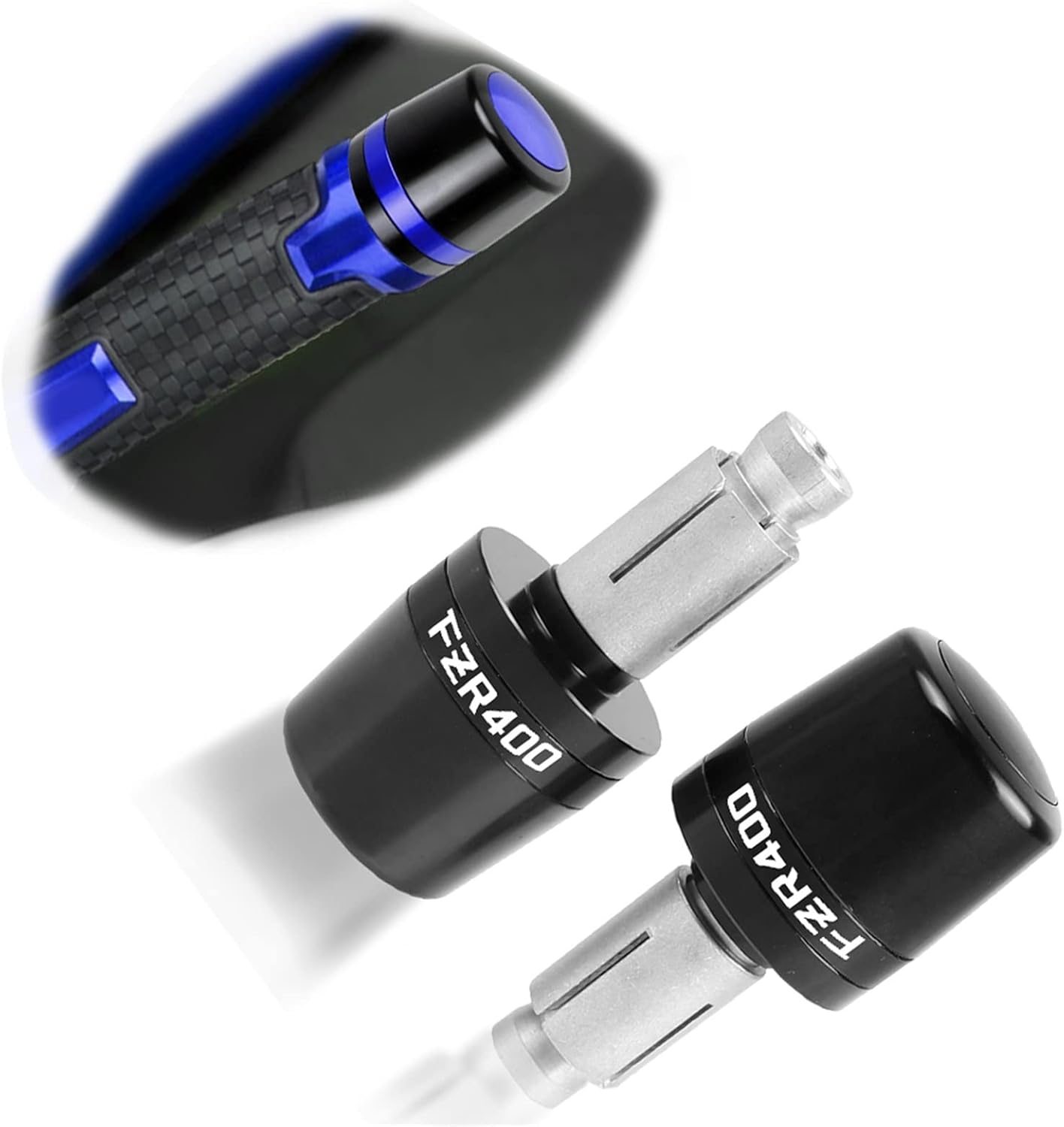 Motorbike Ends for FZR400 FZR 400 1988 1989 1990 Motorbike Handlebar Grip End Cap Plug Cover Accessories Handlebar Grips Ends Plug (Color : B-Lack) image number 3