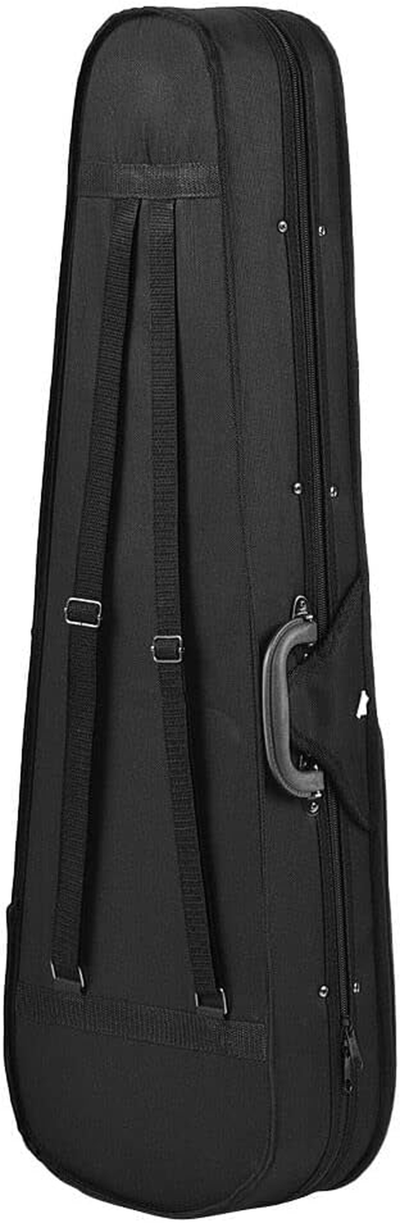 Tignapoo Professional 4/4 Full Size Violin Triangle Shape Case Box Hard & Super Light with Shoulder Straps for Stradivarius Violins Burgundy image number 1