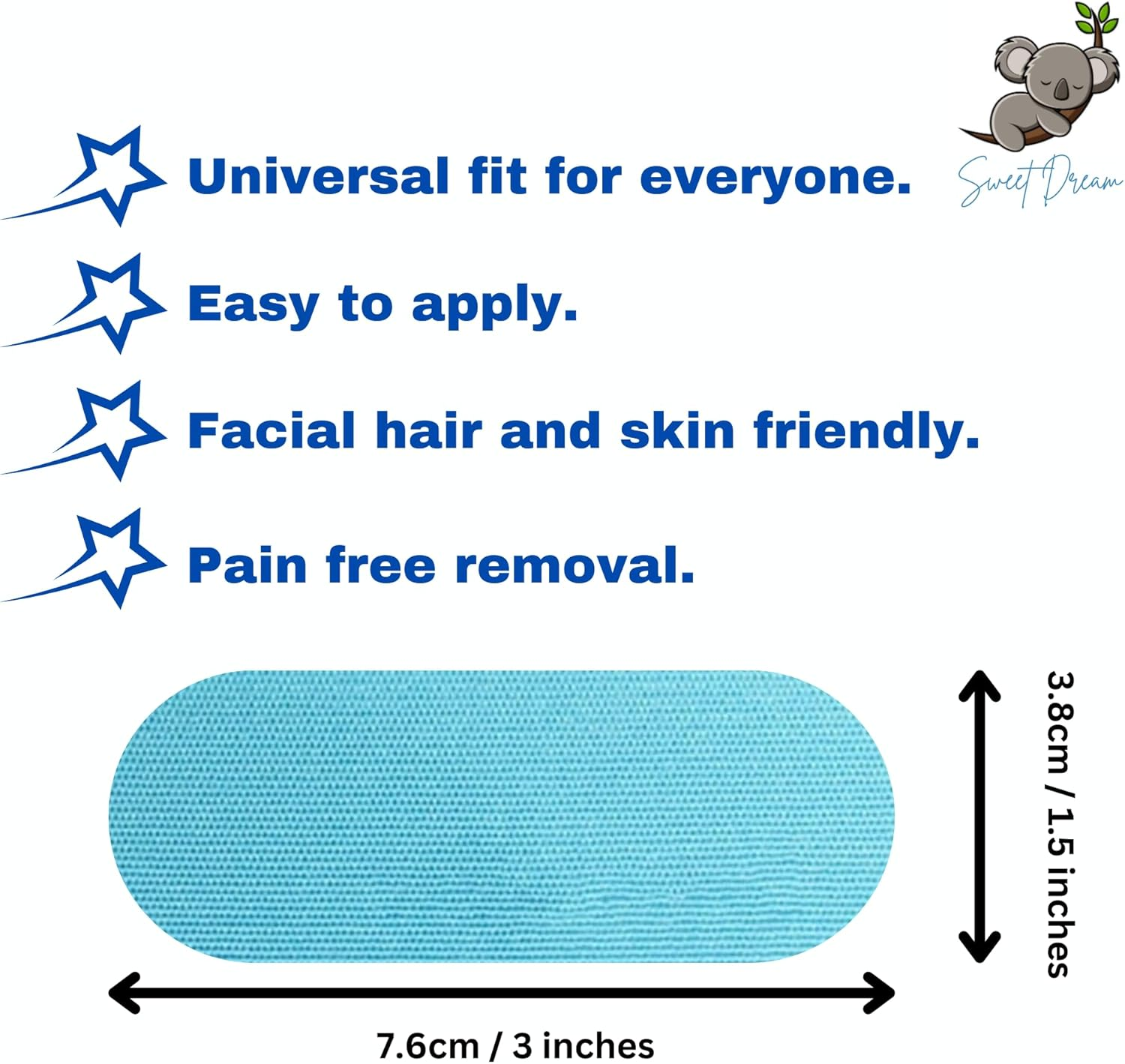 Mouth Tape for Sleeping - anti Snoring Device & Snore Reducing Aid - Improve Sleep Quality - Sleep Strips for Nasal Breathing, Promote Nose Breathing - Hypoallergenic Sleep Tape - Strong Medical-Grade Adhesive - 60 Counts image number 1