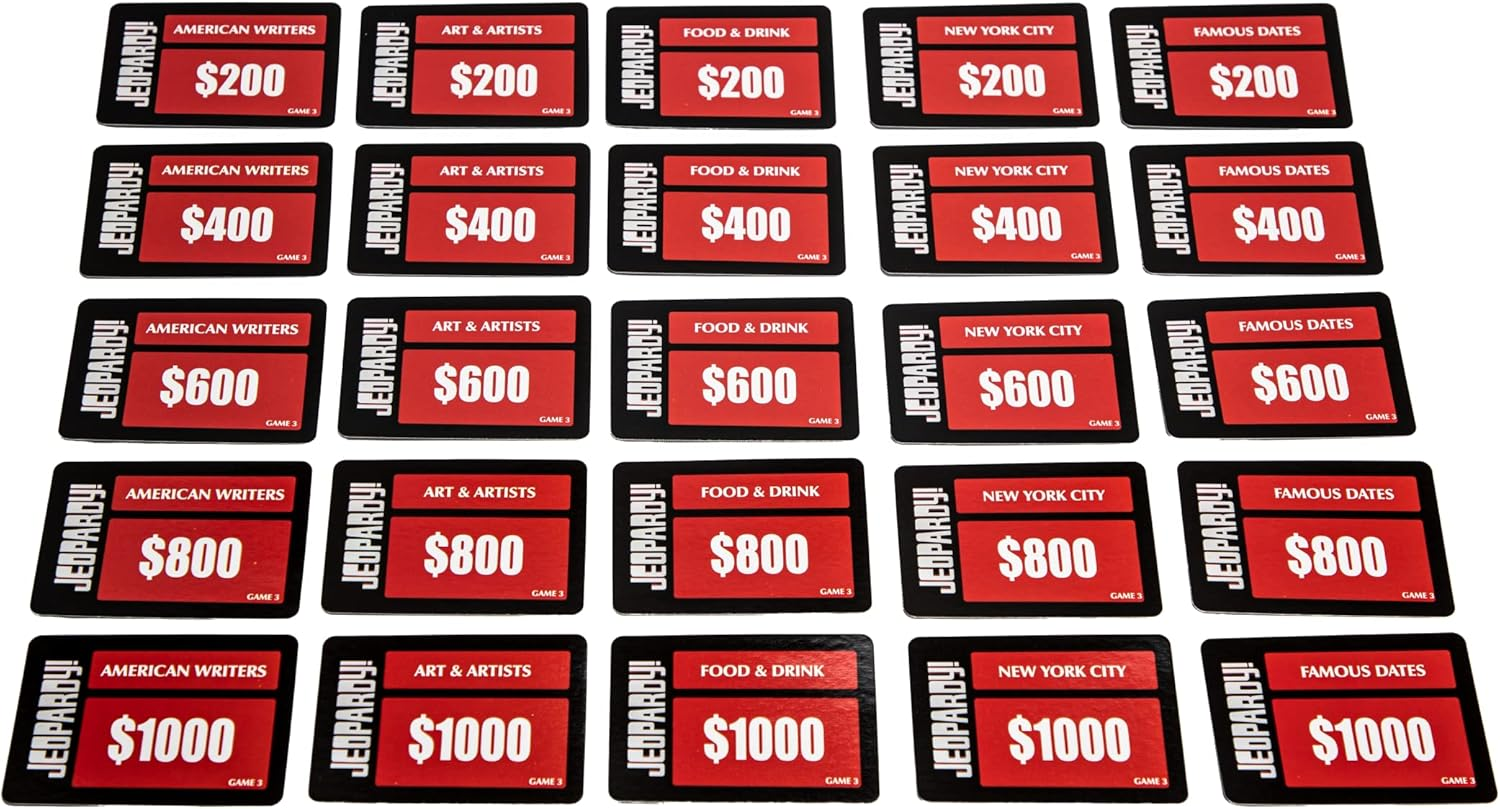 Jeopardy! Card Game - Quiz Game - Travel Sized Party Game image number 2