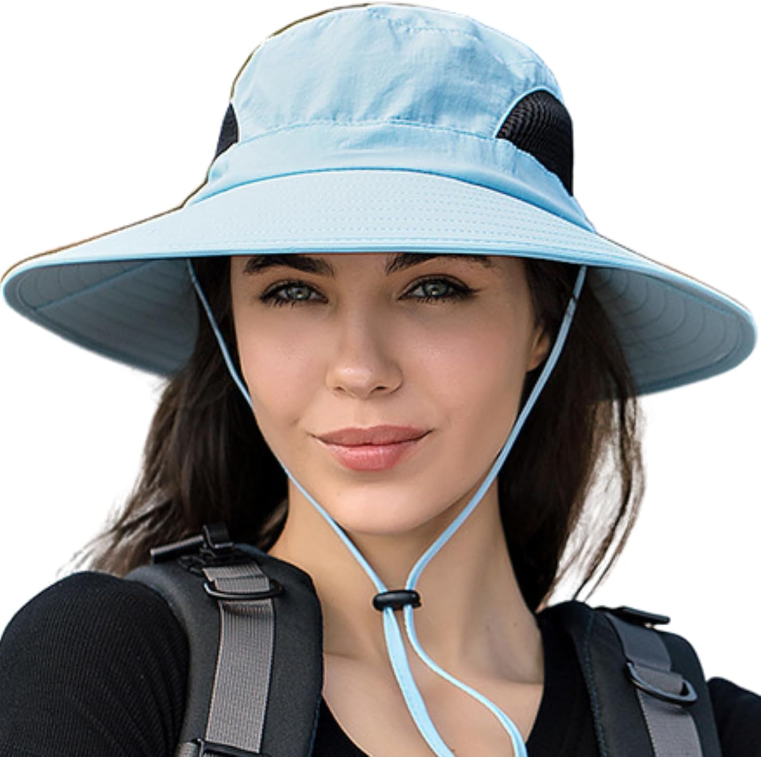 Wind Resistance Wide Brim Bucket Hat UPF 50 UV Protection, Outdoor Fishing Hats with Chin Strap for Men & Women, Smart Sun Cover for Farming, Camping, Hiking, Golf, and Summer Gear