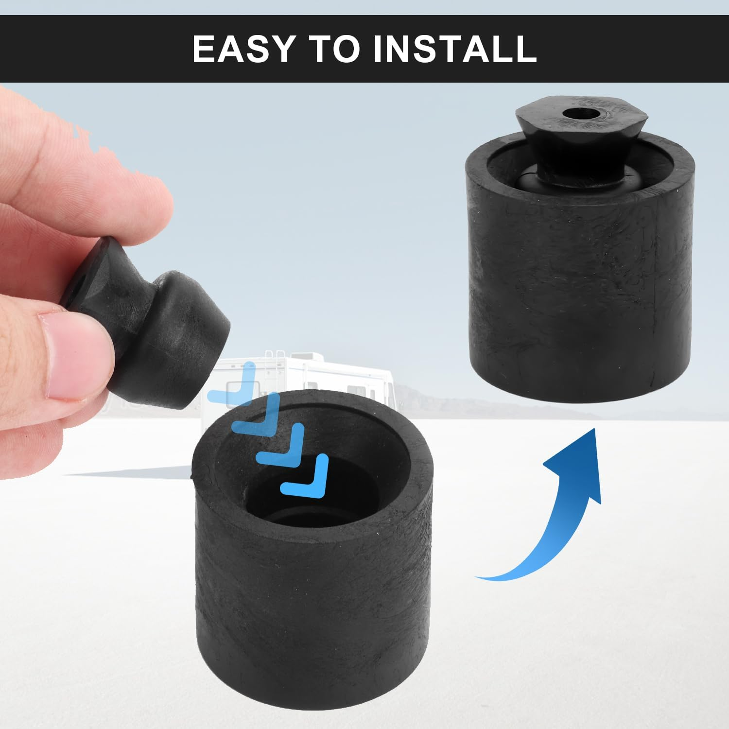 2Pcs Trailer Door Holder Kit, RV Camper Door Holder Rubber Bumper Door Holder Horse Trailer Window Bumper Trailer Door Bumper Horse Trailer Accessories for Rvs Trailers Campers image number 4