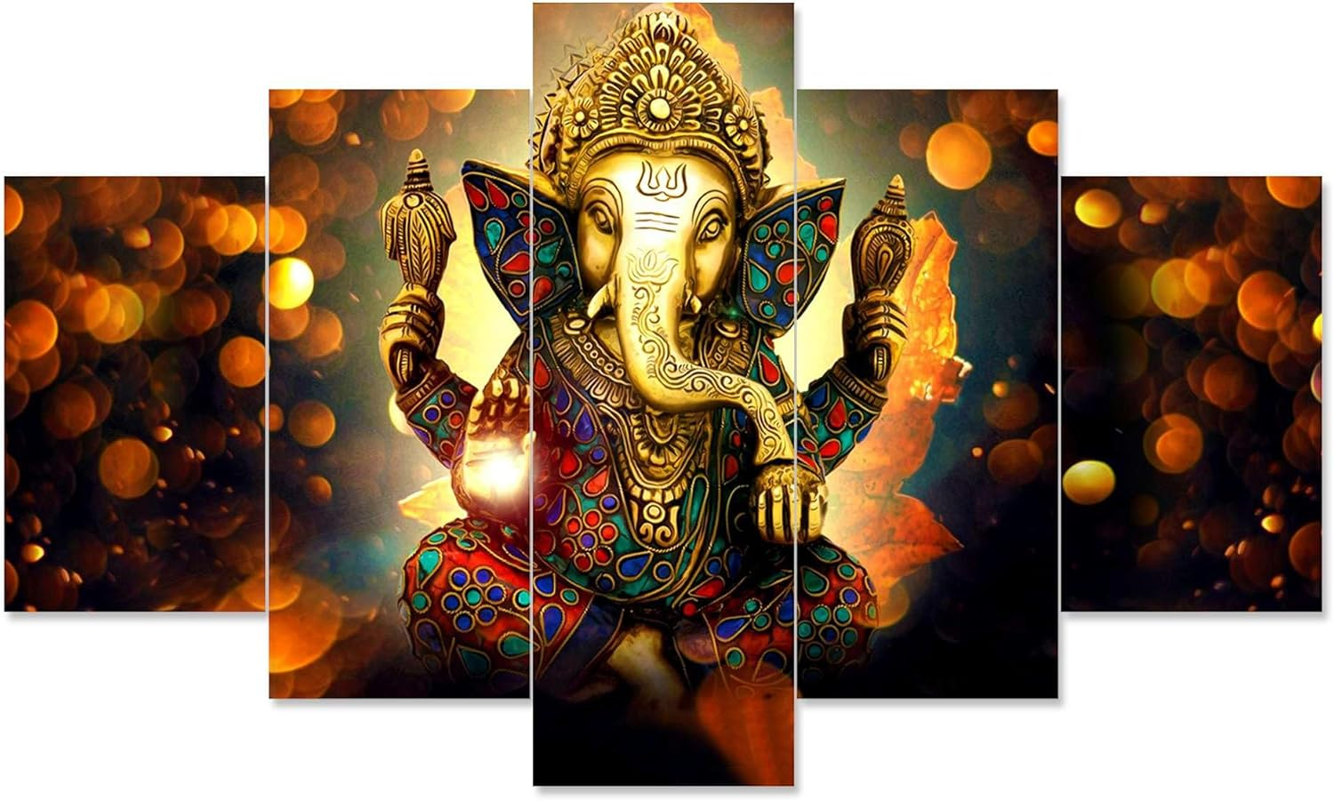 Done with Love Store Divine D&eacute;cor Exquisite Ganesha Wall Art Elevate Your Space with Spiritual Charm (75 X 43 Cm)