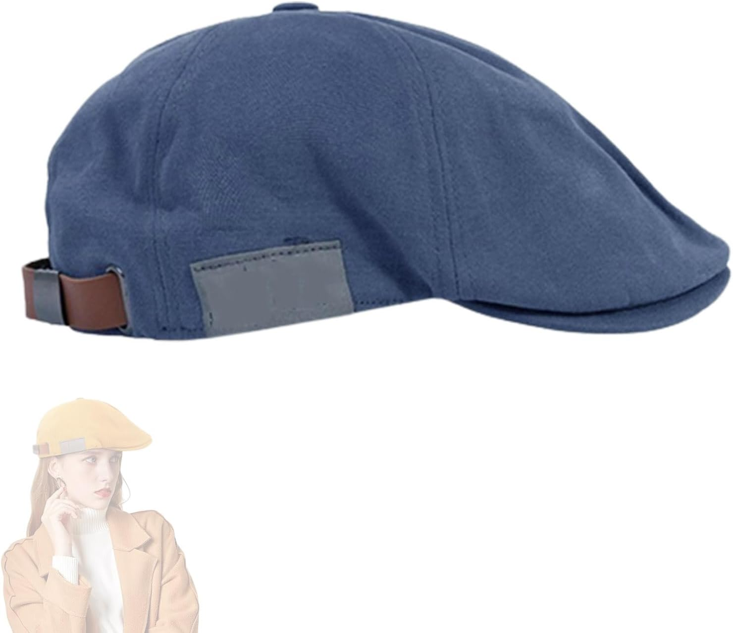 NLIADVY Retro Vintage Street Beret Cap, Fashion Adjustable Beret for Men and Women for Street Wear