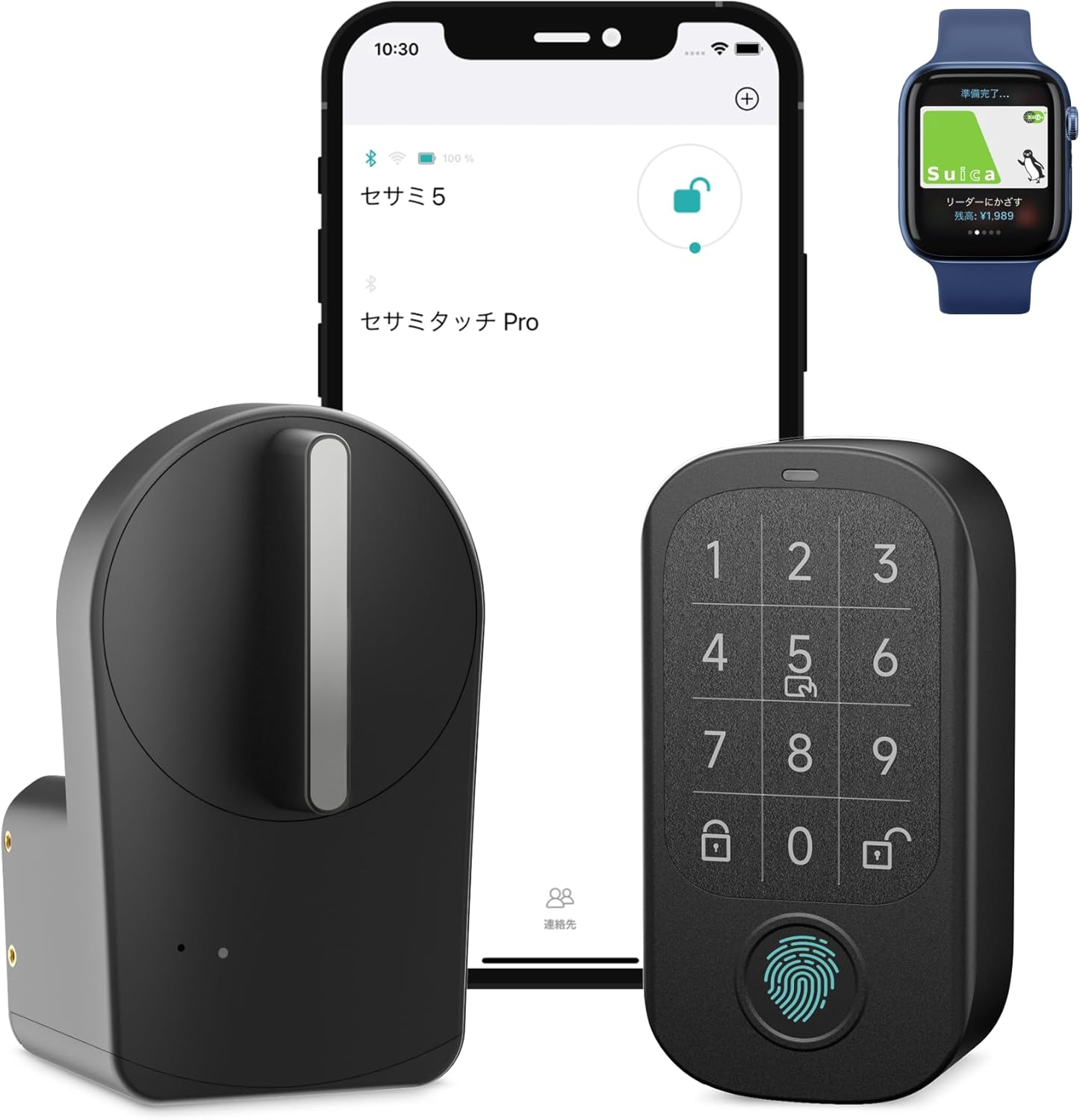 Candyhouse SESAME5PRO Candy House, Sesame 5 Pro (White) Office, Stores, Entryways, Auto-Lock, High Performance, Keys, Smartphone Control, Alexa Google Home, Applewatch, Remote Compatible, No