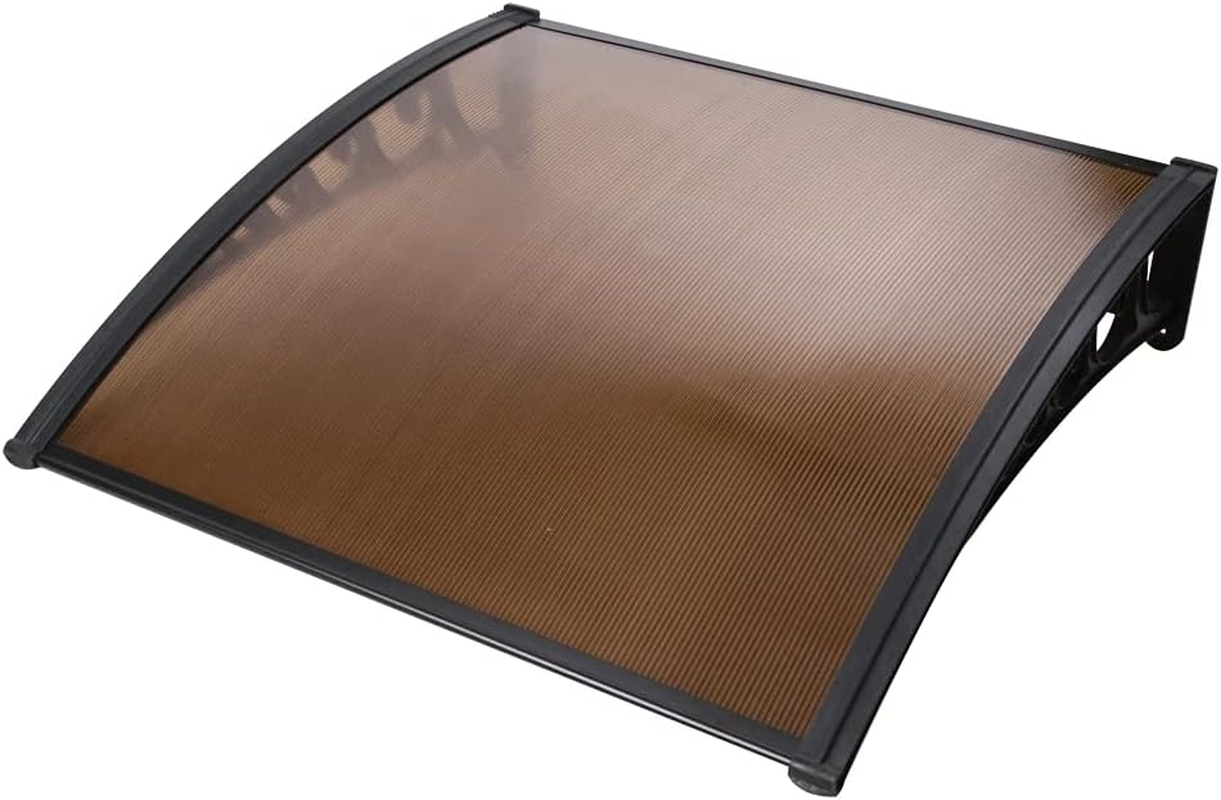 Instahut DIY Window Door Awning Brown 1 X 1M image number 1