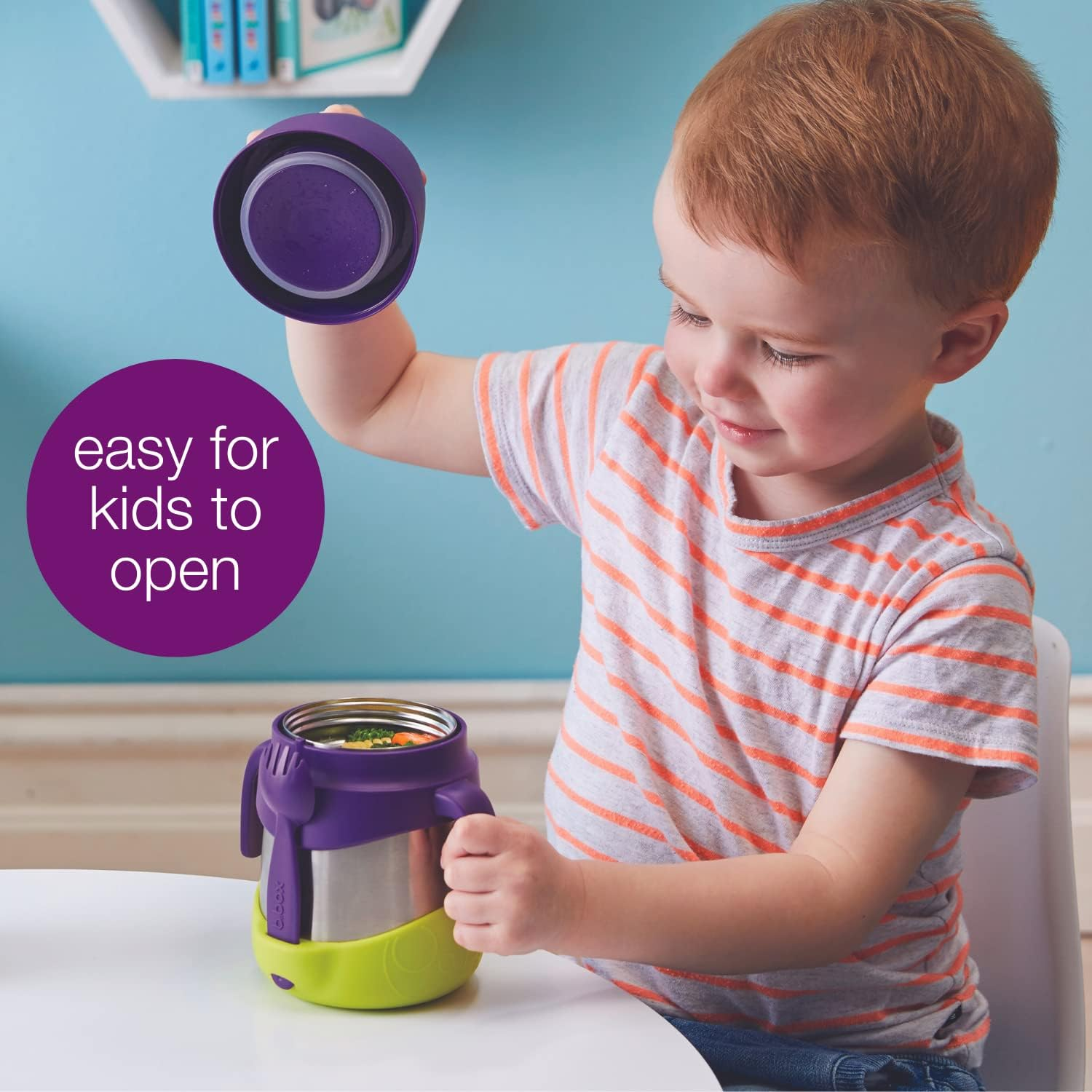 B.Box Insulated Food Jar, Lilac Pop, 335 Ml Capacity