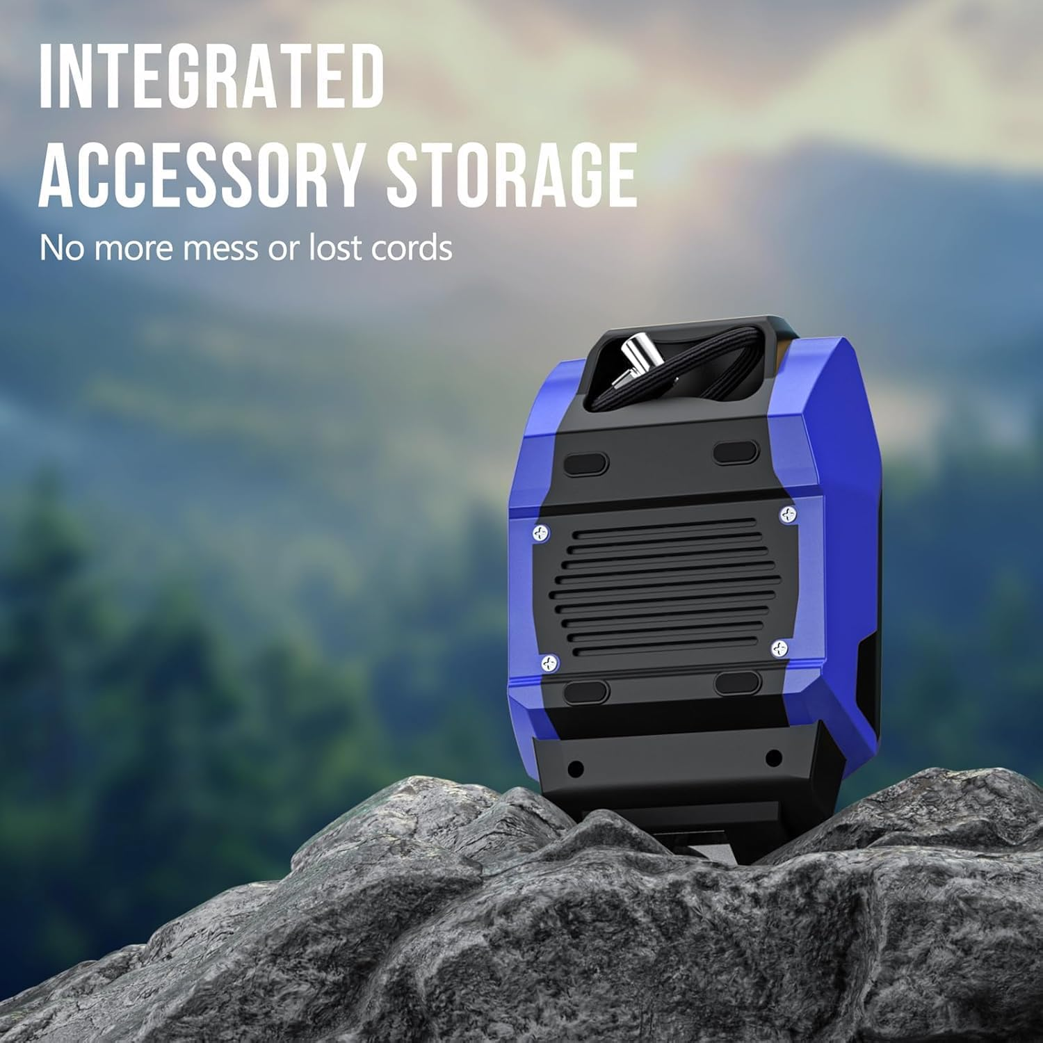 Portable Tire Inflator Air Compressor 12V DC, Auto Tyre Pump with LED Light Car Accessories, Digital Air Pump for Car Tyres, Suv,Basketballs,Bicycles,Swimming Rings (Blue) image number 6