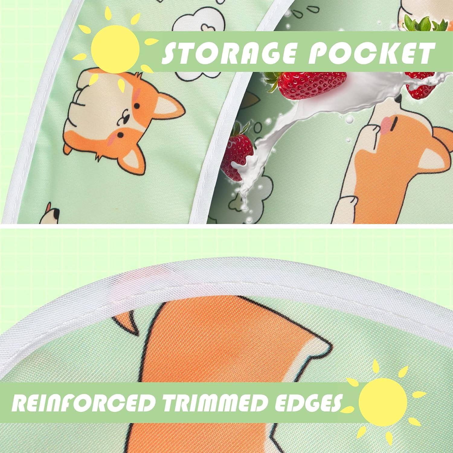 Little Dimsum 3 Pack Baby Bibs Waterproof Bib Easy to Clean Feeding Bibs Weaning Bibs Adjustable Closed for Babies Toddlers with Large Pocket 6-36Months(Cat & Dog & Bear) image number 5