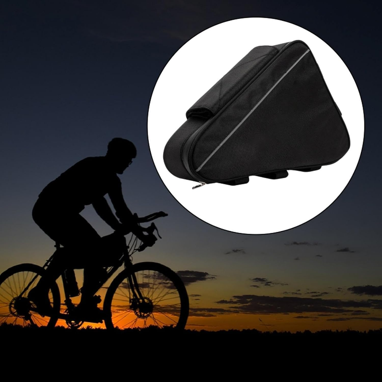Bicycle Frame Storage Bag Electric Bike Battery Bag Practical Professional Strap on Top Tube Front Pouch for outside Riding