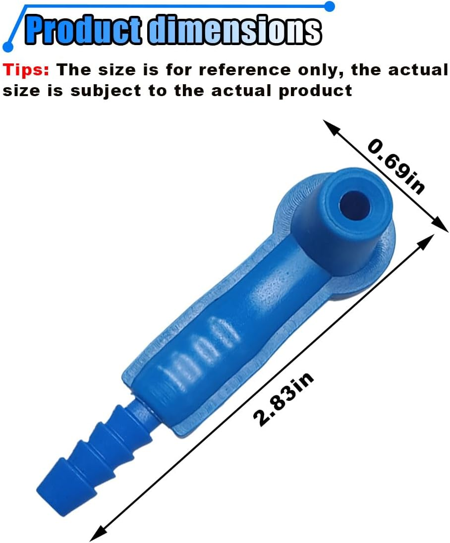 4PCS Brake Fluid Bleeder Bleeding Connectors, Car Oil Pumping Pipe Nipple Connector Quick Exchange Tool, Brake Oil Changer Brake Bleeder Adapter Kit for Car Truck Brake System Bleeding Tools (Blue) - Black image number 2