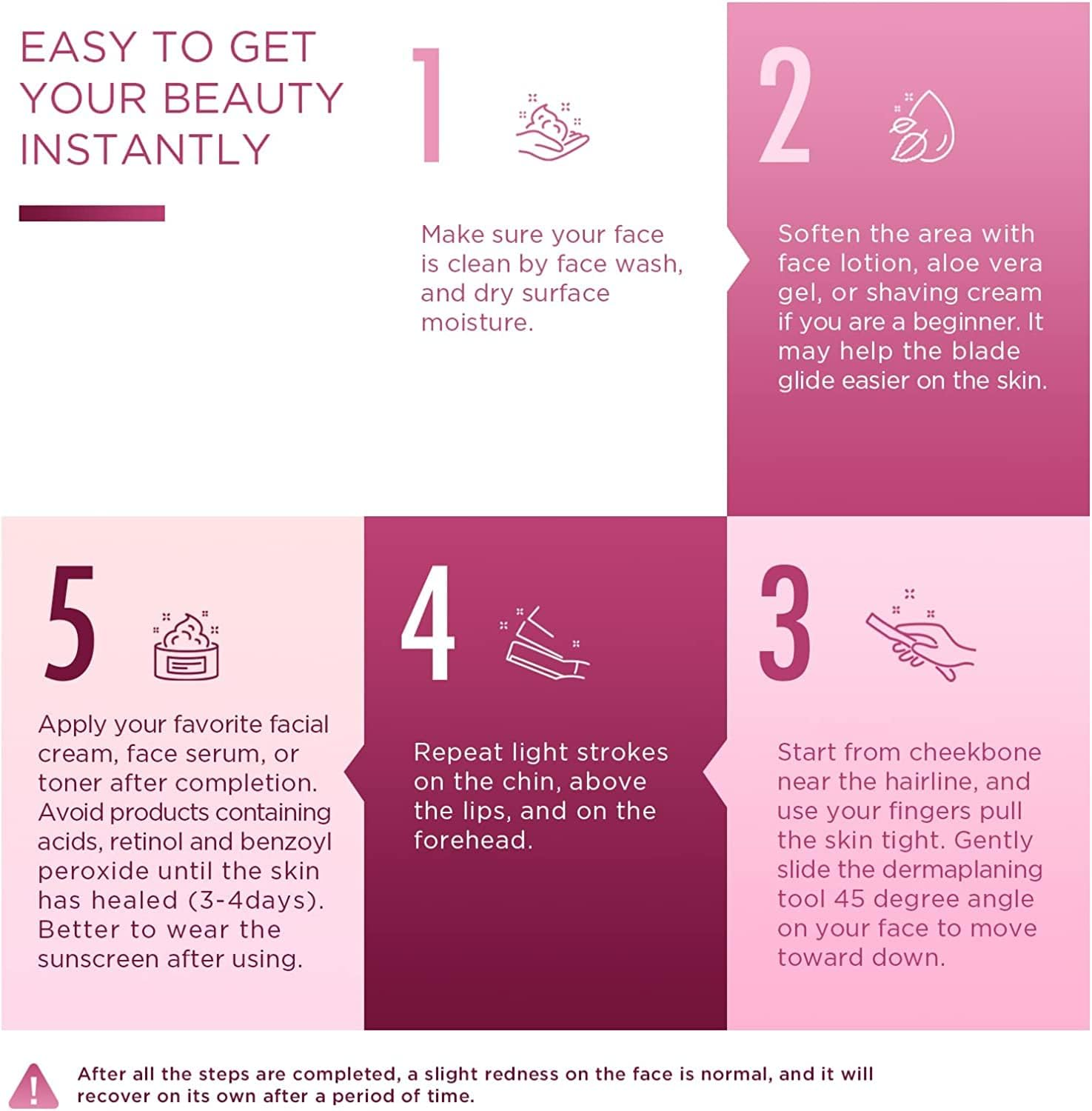 Dermaplane Razor,Face Razors for Women,Professional Dermaplaning Tool for Peach Fuz,Gentle Skin Exfoliation Blade (3Pcs) image number 6