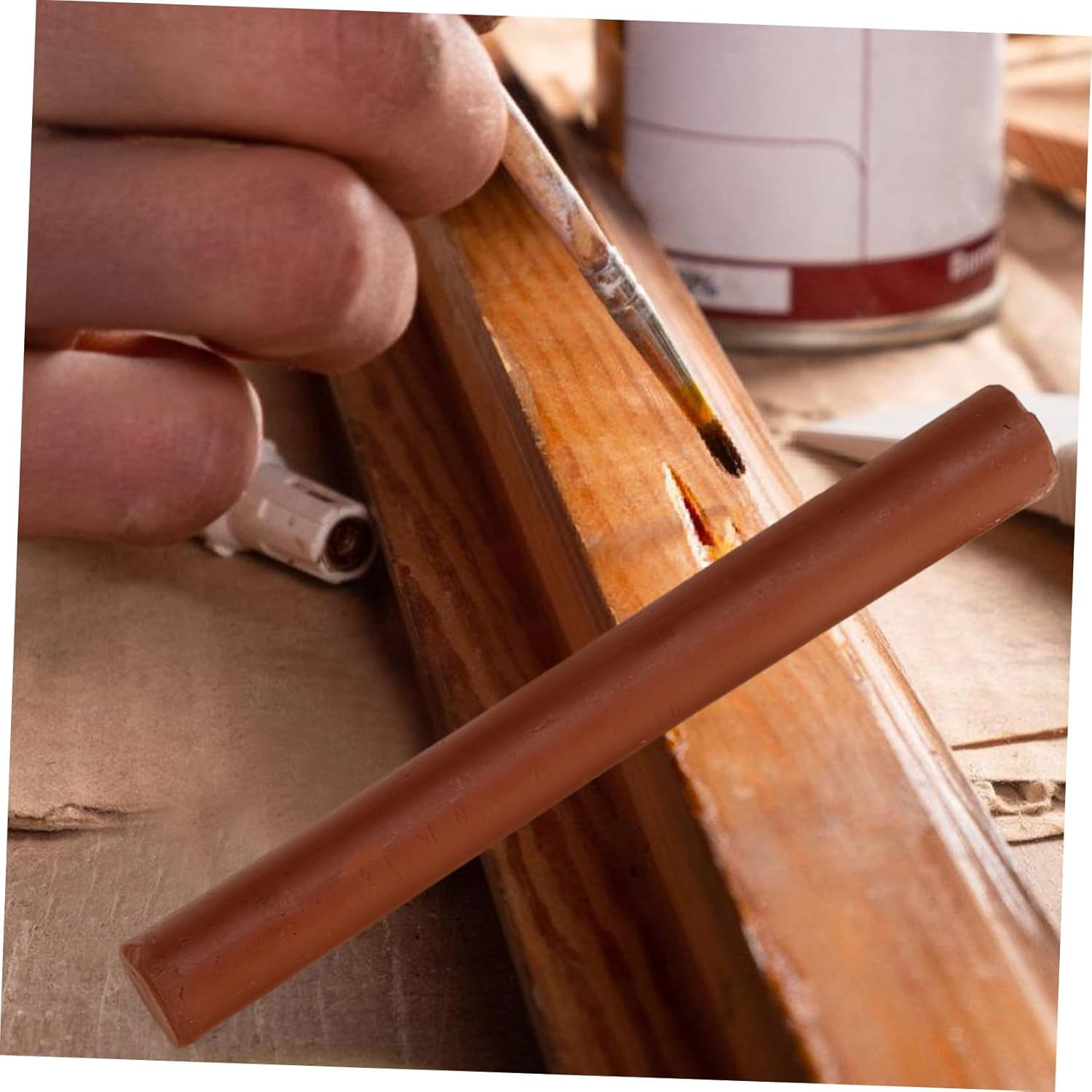 5Pcs Furniture Refinishing Crayons Portable Marker Pens for Hardwood Floor Scratch Repair Kit Wood Furniture Markers Touch-Up Repair Pen Damage image number 3