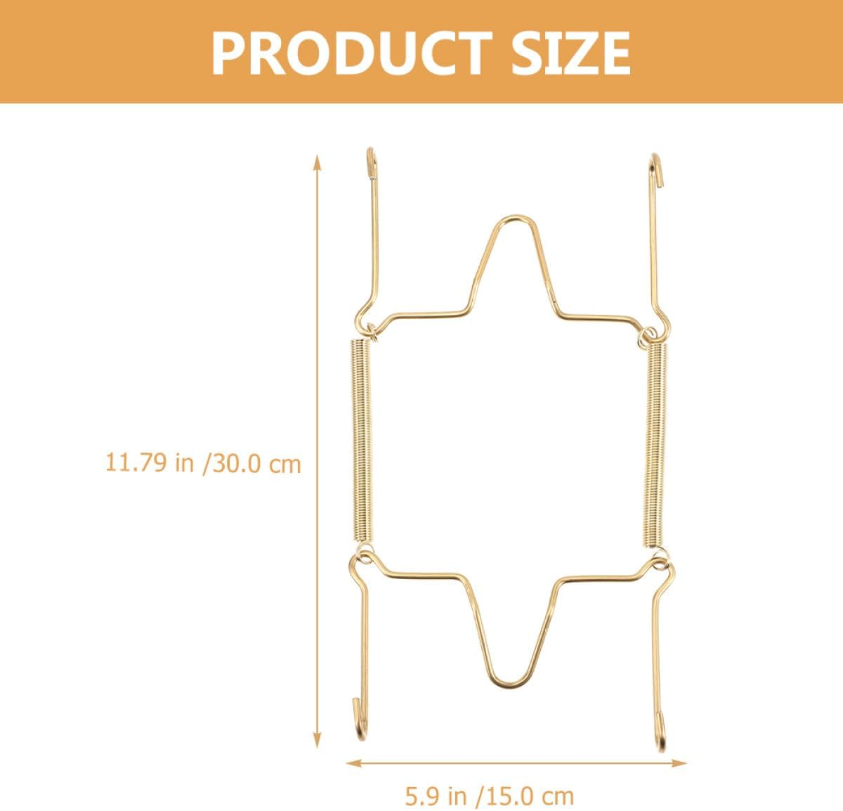 GRADENEVE 10Pcs Stainless Steel Invisible Plate Wall Hangers with Spring Hooks for Large Decorative Plates Vintage Dinnerware Display Wall Mount Holders for Kitchen Storage and Dining image number 2