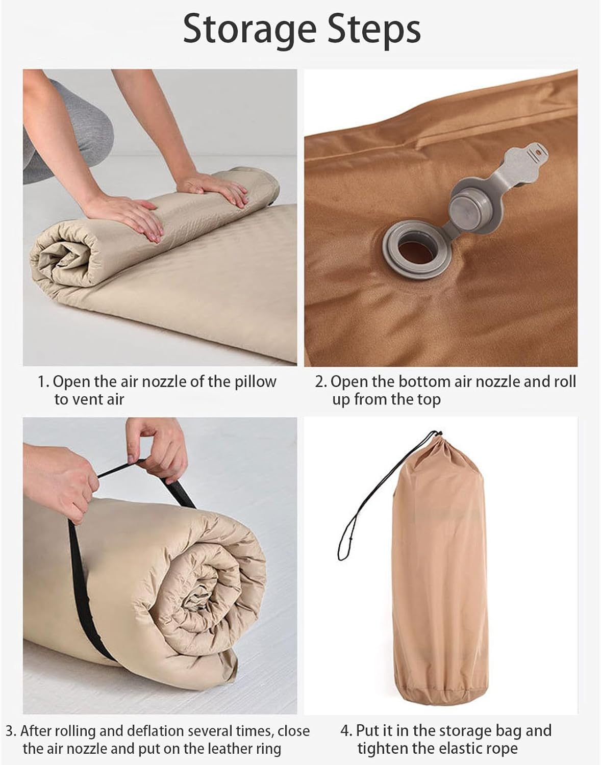 Double Sleeping Pad for Camping, 5CM Ultra-Thick Self Inflating Camping Pad with Pillow, Lightweight Camping Mattress Pad, Built-In Foot Pump, Portable Sleeping Mat for Hiking, Backpacking (Green) image number 1