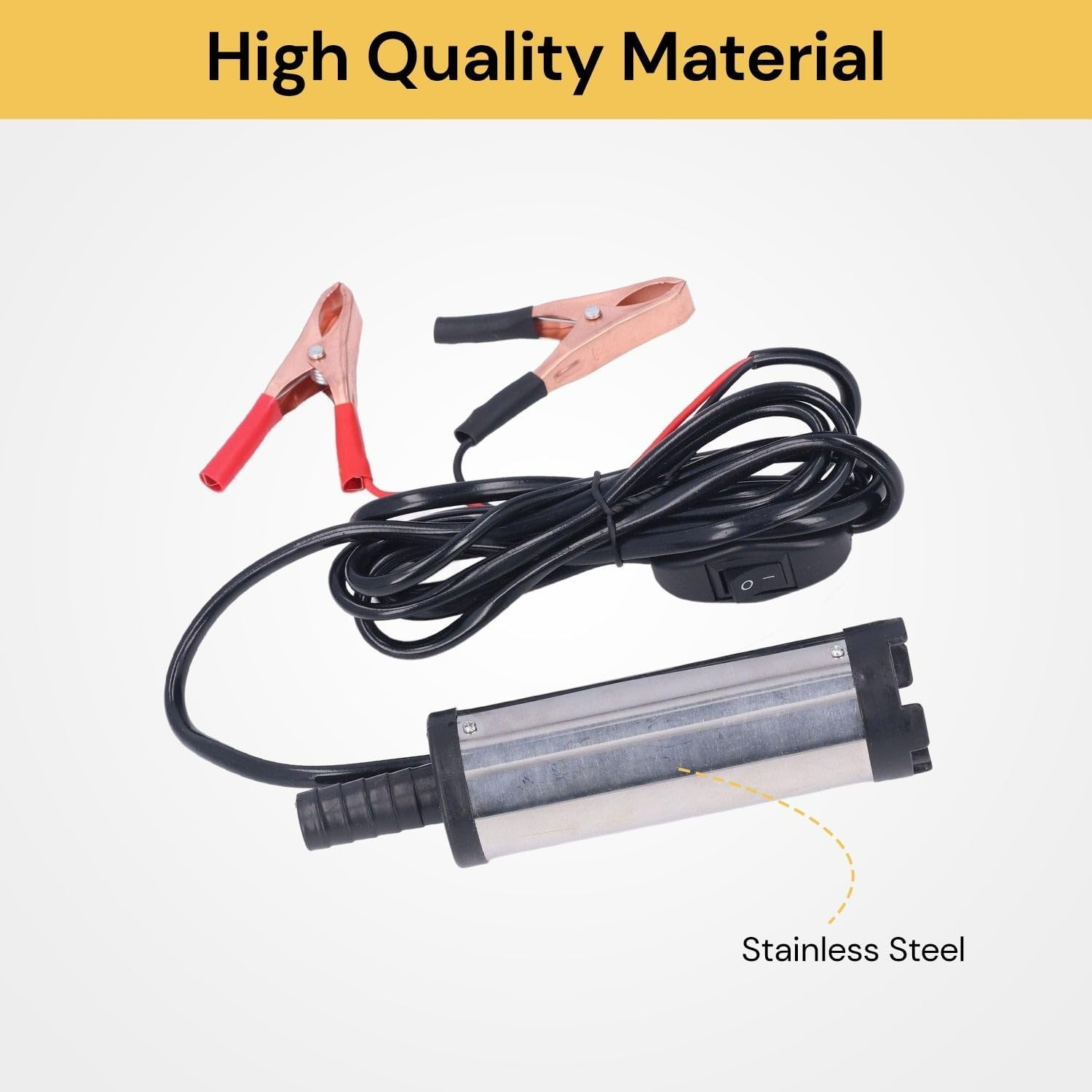 EZONEDEAL 12V Stainless Steel Diesel Fuel Pump, Electric Submersible Water Pump Multifunctional Transfer Vessel for Water Oil Kerosene Auto Car Truck Caravan Boat 12 L/Min Refueling Tool image number 3