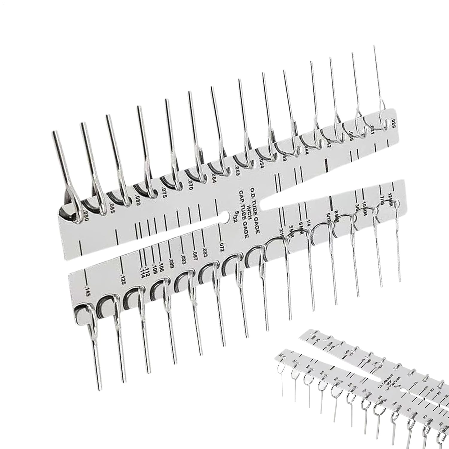 Pipe Measuring Tool,Stainless Steel Measuring Tool - inside outside Diameters Pipe Ruler,For Hydraulic Pneumatic Industrial Machinery Refrigeration Unit HVAC Technician Engineer Mechanic image number 3