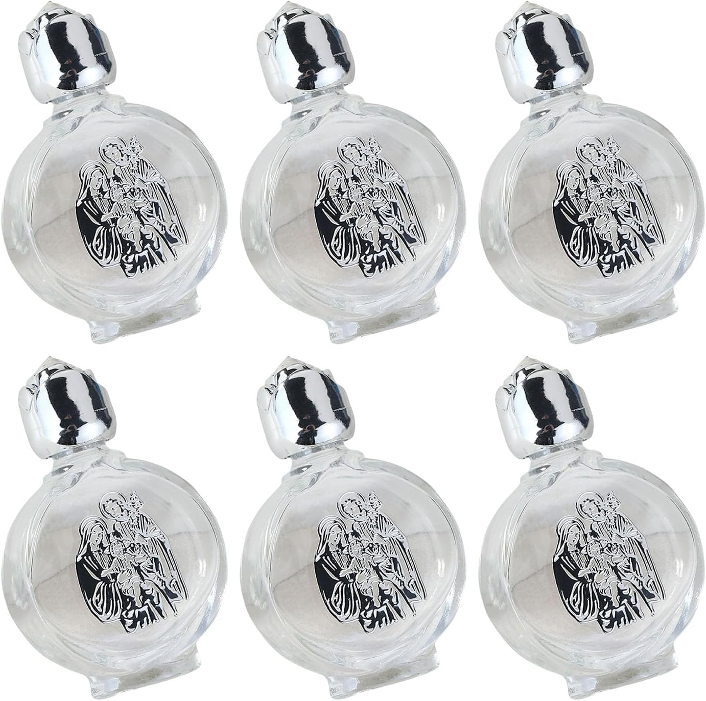 6Pcs Silver round 15Ml Crystal Water Container Travel Portable Water Bottle image number 5