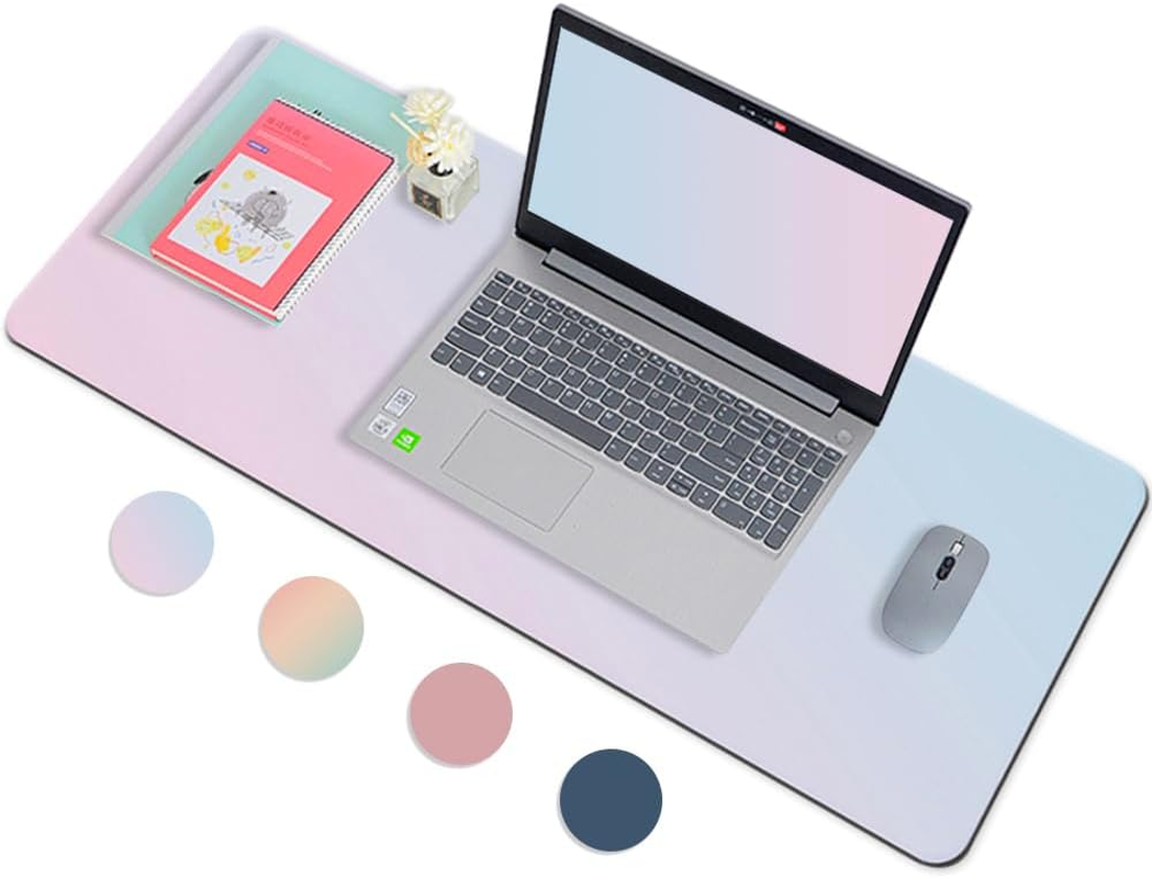 Chamgeco Large Gaming Mouse Pad with Stitched Edges, Desk Mat Desk Pad Mouse Pads with Anti-Slip Rubber Base, Desk Protector Mousepad for Computer Keyboard Laptop Home Office Decor (Color 1, 90*40CM)