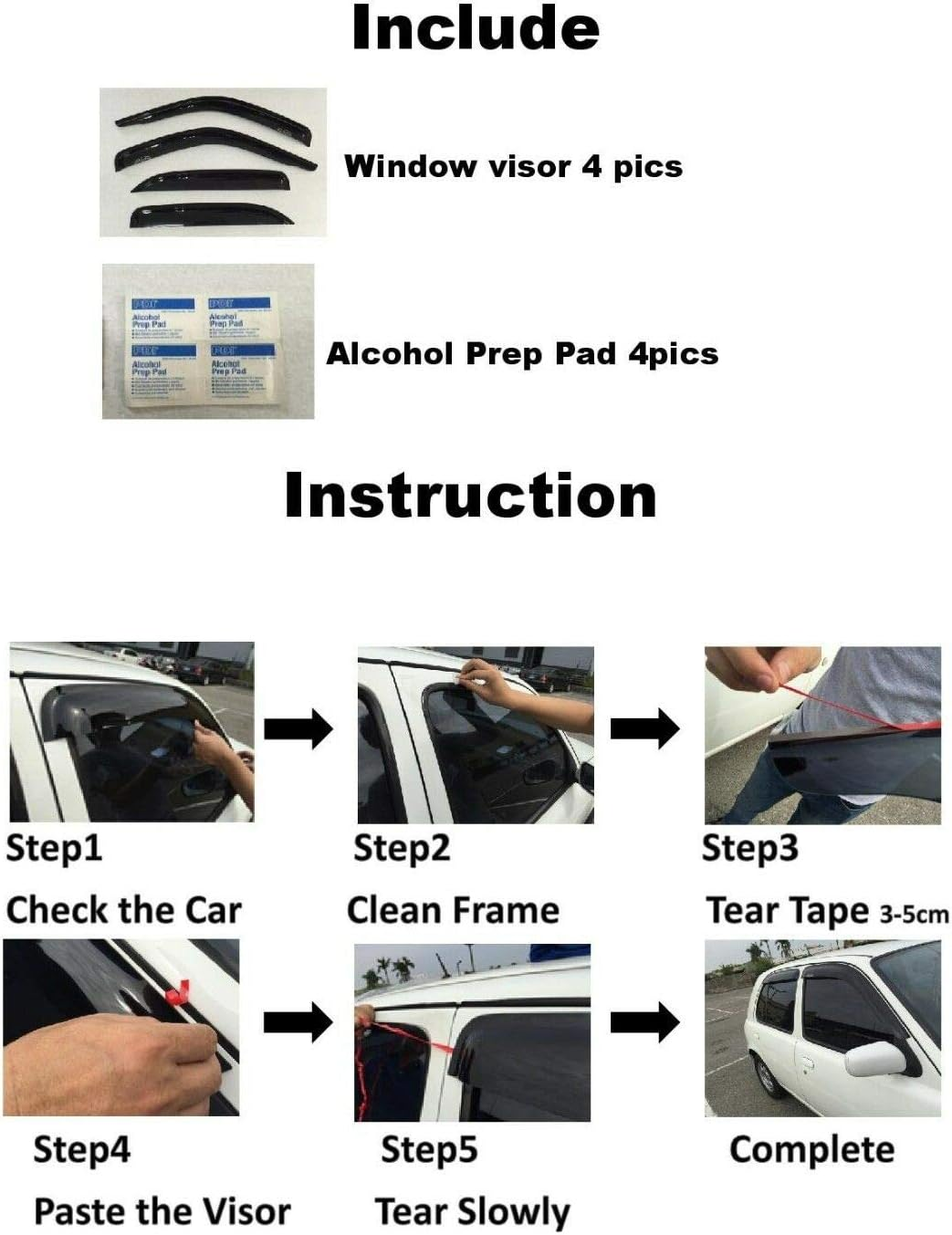 IAC for Honda Odyssey (US Version) 2018-2020 Window Visor Weather Shield Rain Guard Deflector Vent Door Visor image number 1