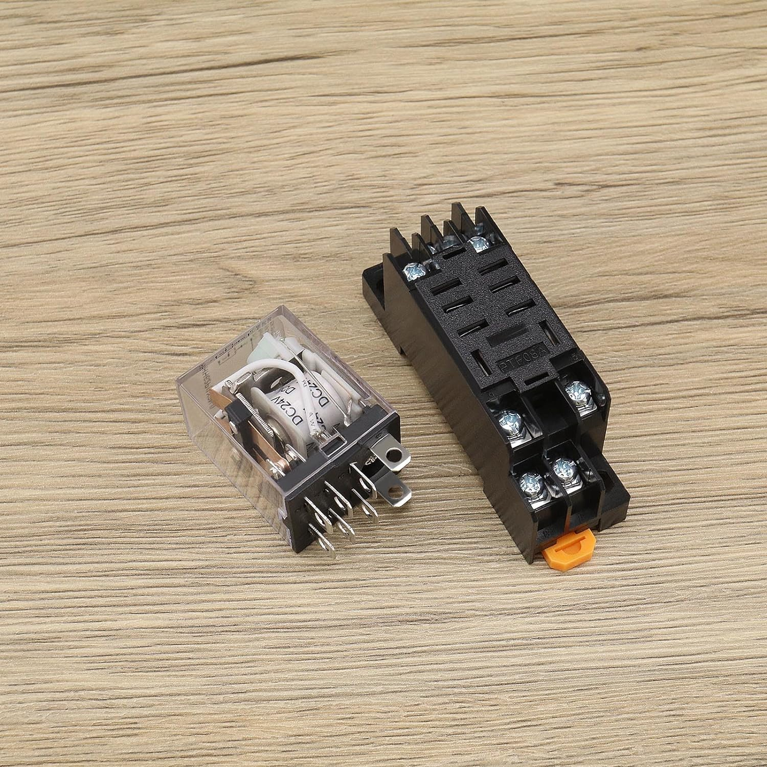 2Pcs DC 24V LED Indicator Light Electromagnetic Power Relay Coil 8 Pin with Plug Terminal Socket for Industrial Relays Compressor Motors Fan Motors image number 2