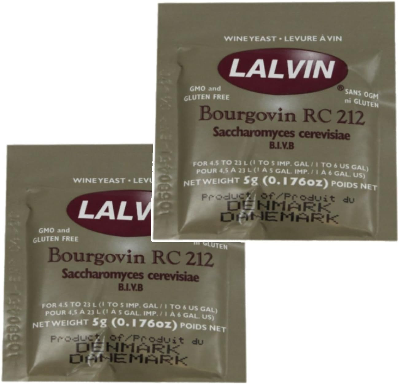 2X Lalvin RC 212 Yeast Red Wine 5G Homebrew Wine Making 4.5L-23L Pinot Noir image number 1