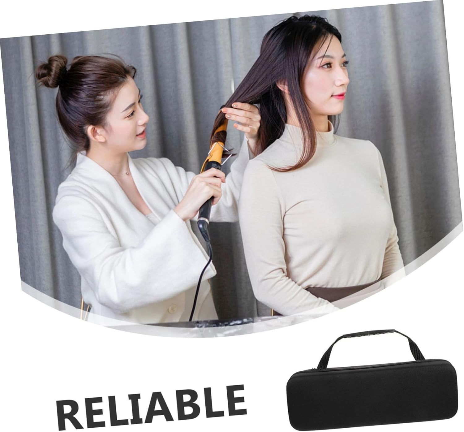 ELAYARD Hair Dryer Case Curling Iron Travel Bag Comfortable Hand Strap Protective Cover for Blow Dryer Styling Tools Travel Storage Bag image number 1