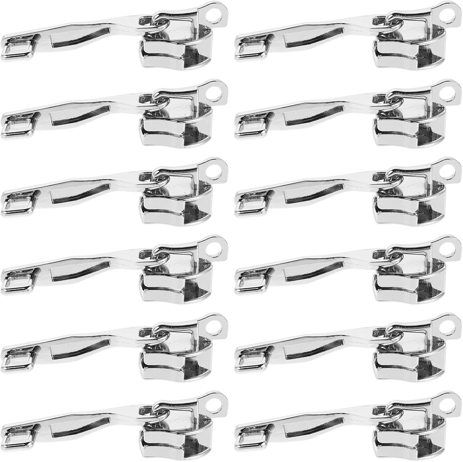 HANABASS 10 Pairs Travel Suitcase Zipper Puller - Double Layer Explosion-Proof Detachable Lockable Slider - Metal Replacement Zipper Pulls for Luggage and Bags Combination Locks image number 2