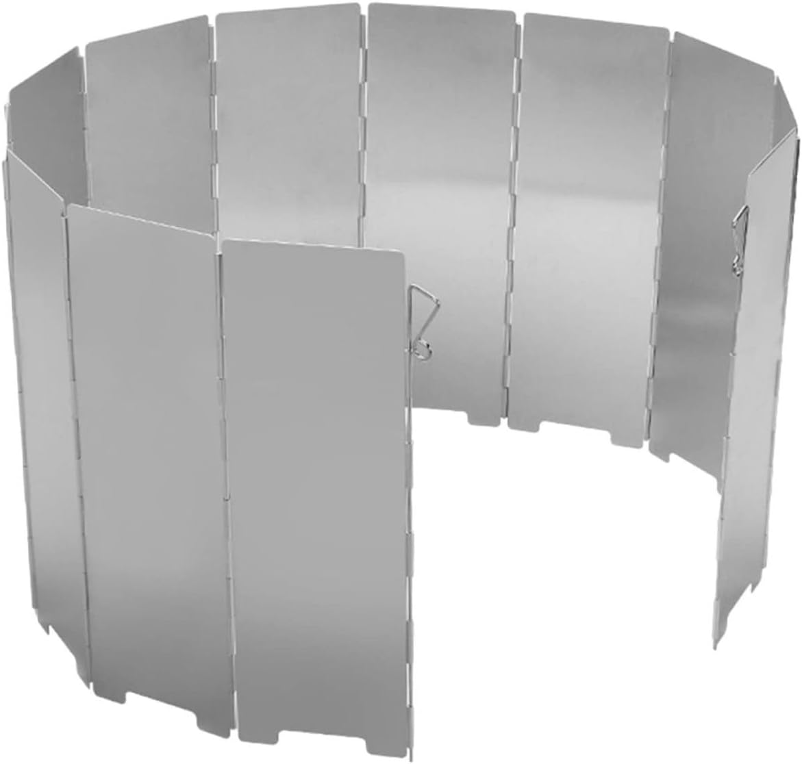 Folding Camp Stove Wind Screen 12Pcs Aluminum Alloy Outdoor Burner Windshield Lightweight Portable Camping Cooker Windscreen for Bbq Picnic Use image number 1