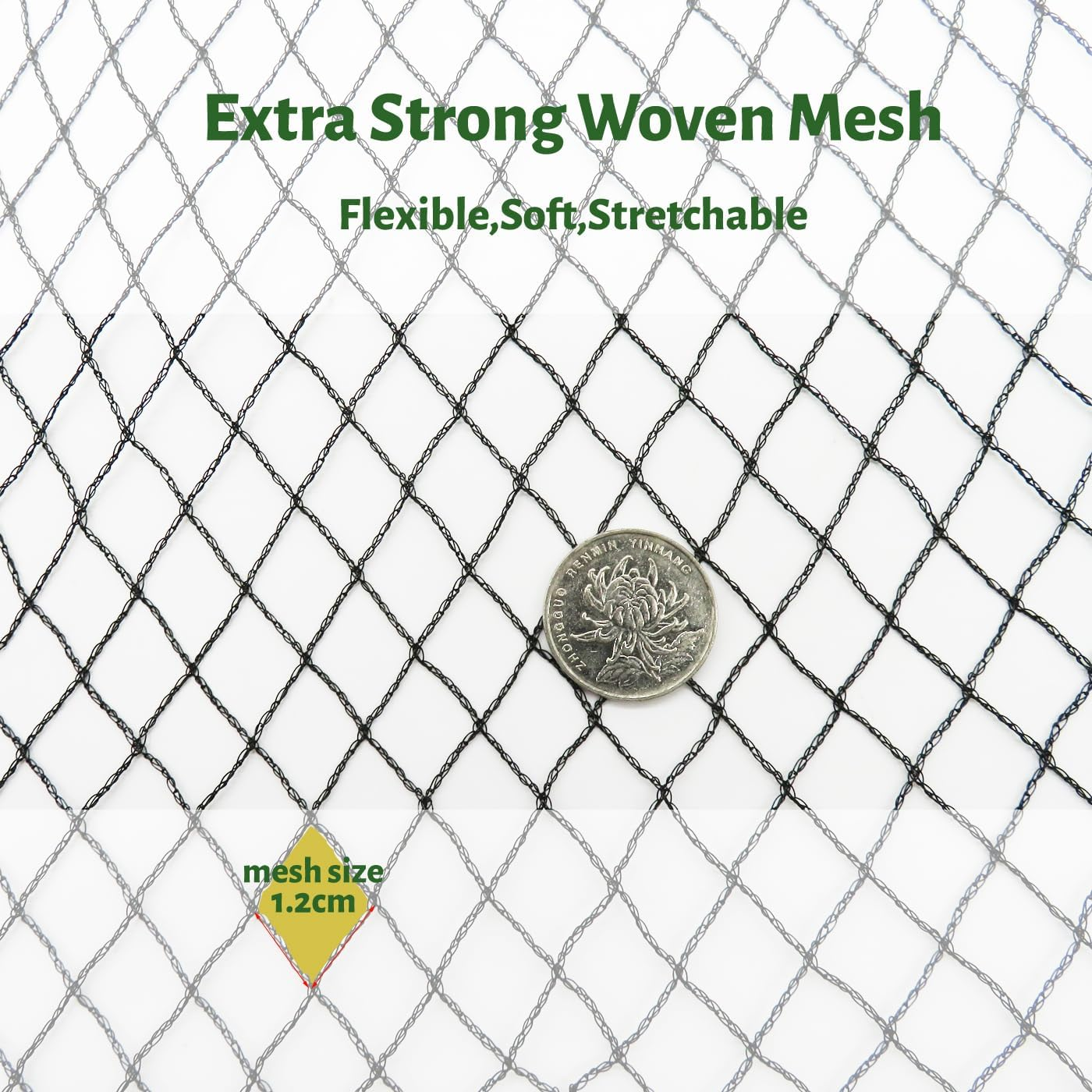 Garden Netting,Bird Netting for Garden,Garden Mesh Netting,Bird Netting for Fruit Trees,Netting for Blueberry Bushes,Bird Net,Nylon Netting for Garden,Pond Netting,Pond Netting,Vegetable Netting image number 3