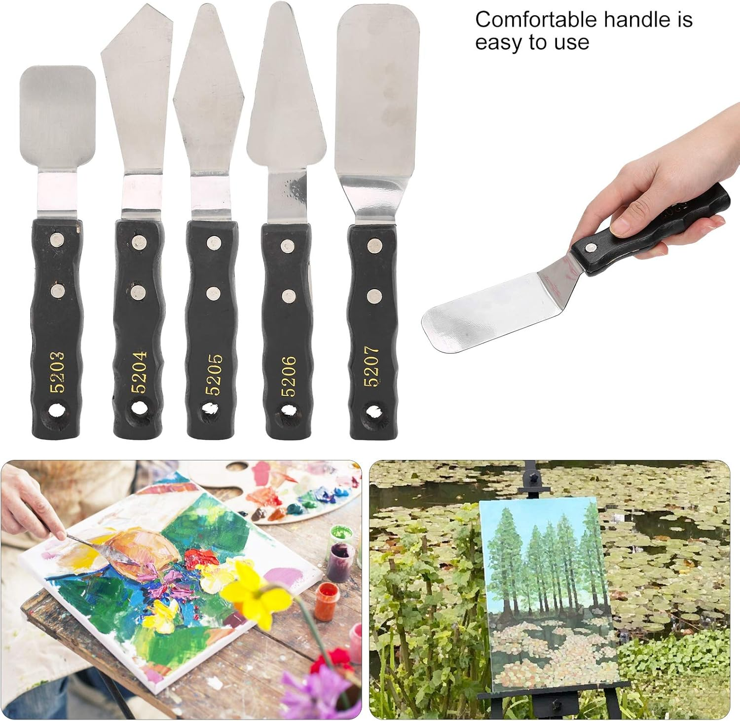 Palette Knives Painting Artist Paint Knife Small Spatulas for Kitchen Use Acrylic Paint Knife Kitchen Knives Sets Painting Pen Knife image number 5