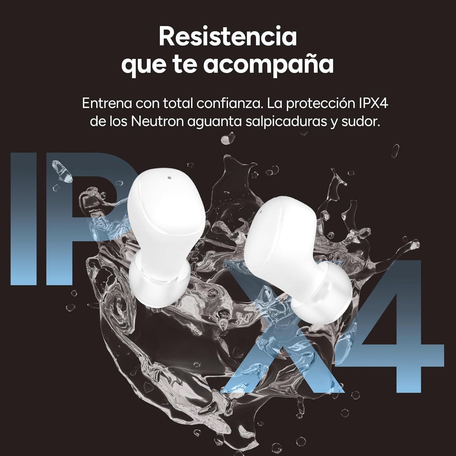 KSIX Neutron Wireless Headphones, True Wireless Stereo, Multifunctional Button, Calls, Voice Assistant, Charging Box with Carabiner, Autonomy 4 Hours + 16 Hours, USB-C, IPX4 Waterproof, Green - Green image number 3