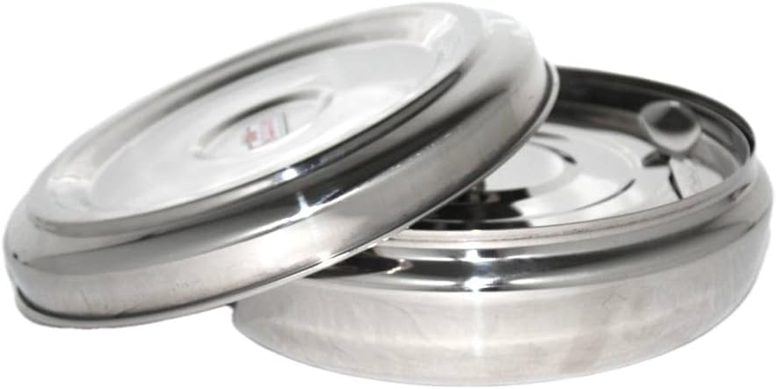 Generic Traditional Stainless Steel Indian Herb Spice Tin Box Masala Dabba with Double LID & 7 POTS (22 Cm) - FOOD_STORAGE_CONTAINER image number 4