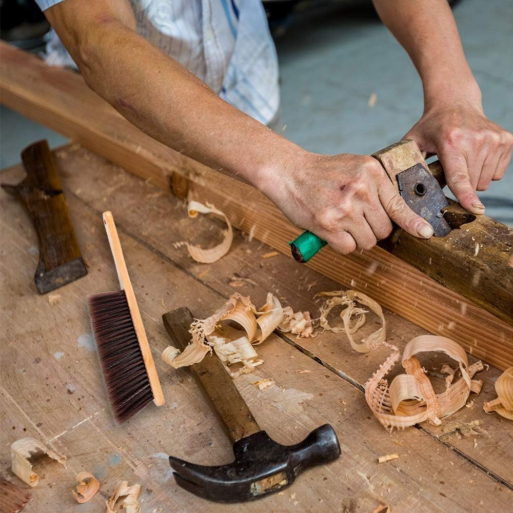 Soft Bristles Counter Brush with Wooden Handle, 2Pcs Wooden Handheld Dusting Brushes with Soft Bristles, Broom Bench Horse Hair Brush with Wood Handle,Horse Hair Brush Hand Broom Dusting Brush image number 6