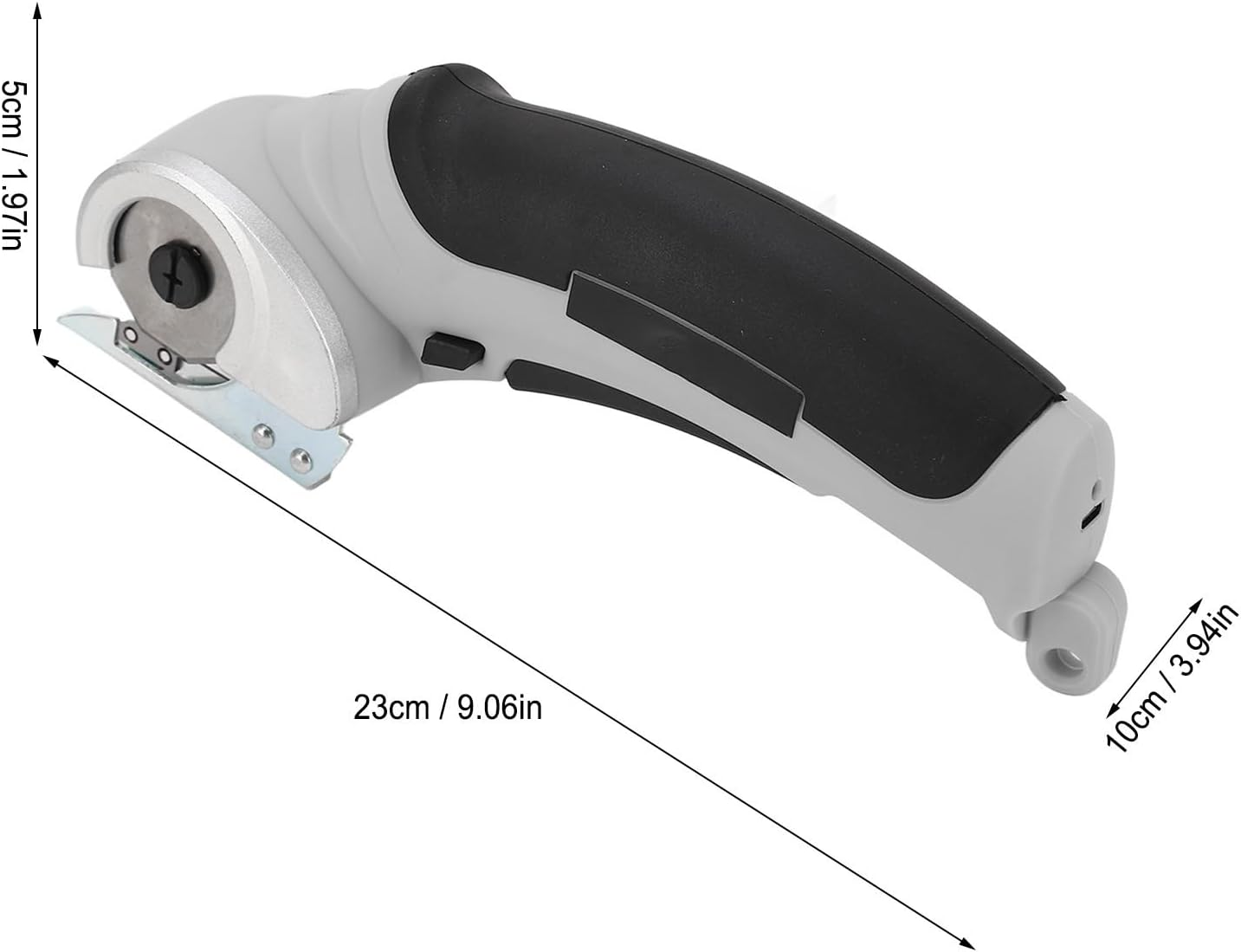 Cordless Fabric Cutter, 240RPM Speed Electric Scissors for Cutting Fabric, Rechargeable with Safety Lock Switch for Fabric Leather Craft 6Mm Cutting Size (Gray) - Green 14 image number 5