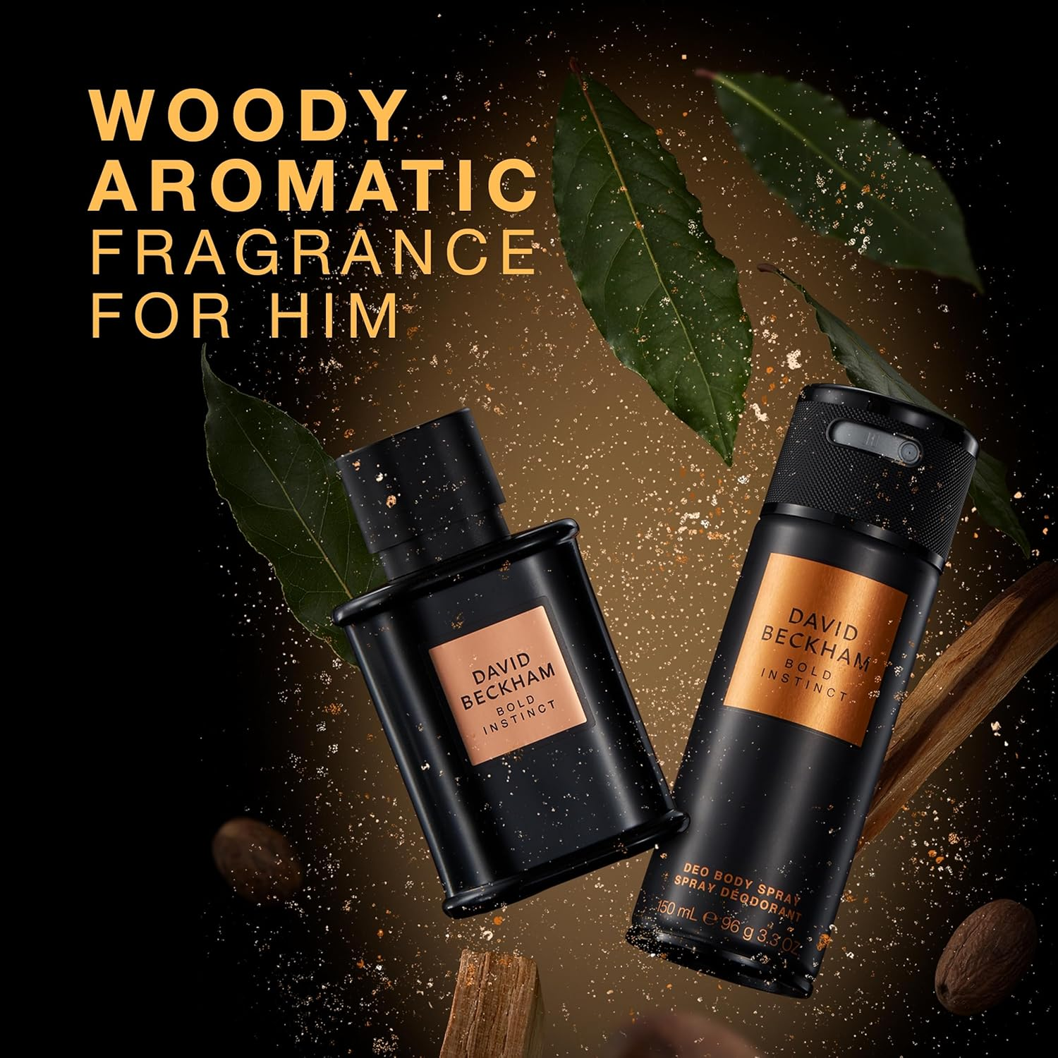 David Beckham Bold Instinct Eau De Parfum and Deo Body Spray Gift Set for Men, Woody Aromatic Fragrance, 50Ml, 150Ml image number 1