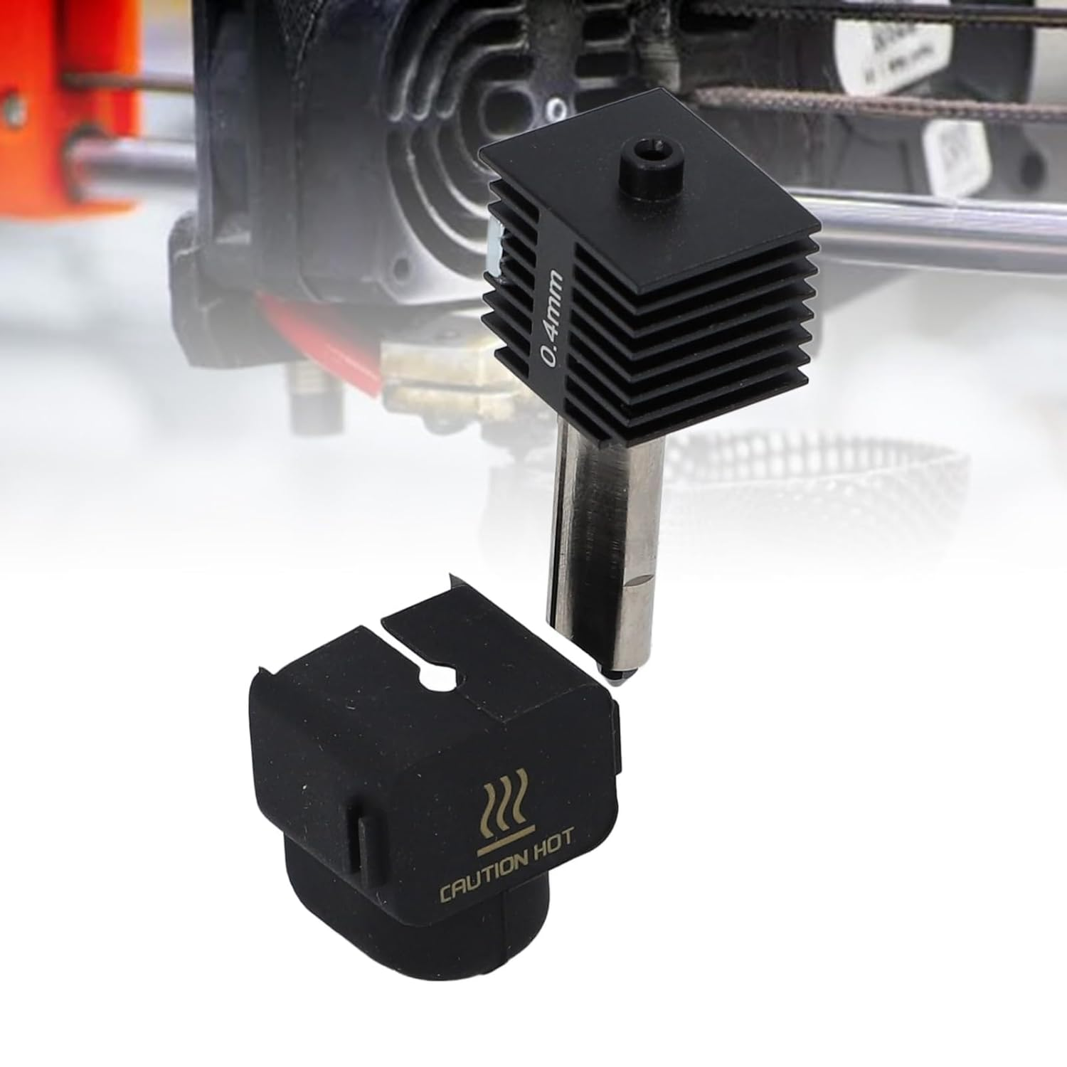 Threaded 3D Printer Hotend Hardened Steel Nozzle Replacement Kit, 0.4Mm, High Temperature Printing for Bambu Lab A1 A1 Mini, Easily Replaceable Extruder Accessories image number 1