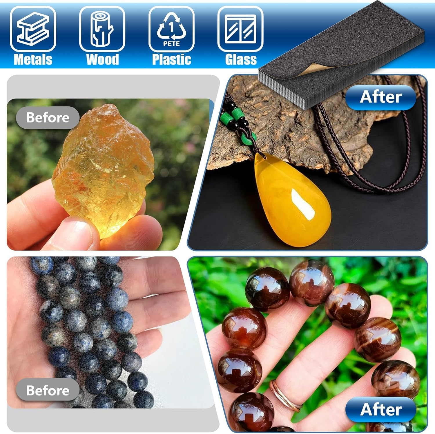 Sand Paper, Sandpaper Sheets 120/150/180/240/320/400/600/800/1000/1500/2500/3000Grit, 12Pcs Wet Sandpaper for Wood, Metal and Car Polishing (23 X 9Cm/9 X 3.6Inch) image number 4