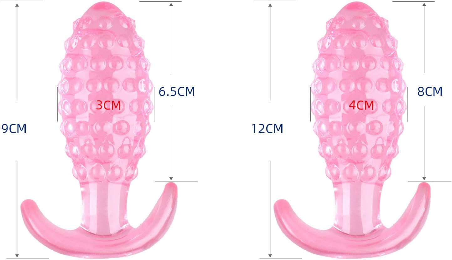 4PCS Pineapple Anal Plugs Anal Training Set Anus Dilator Kit Pink Buttplug Prostate Male Butt Plug with Handle Analtoy Plug Beginner image number 5