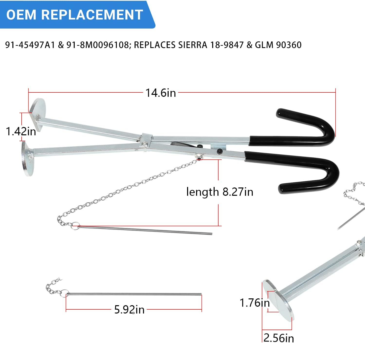 Exhaust Bellows Expander Tool Fits Mercruiser Sterndrive Exhaust Bellows Replace 91-45497A1 91-8M0096108 Sierra 18-9847 GLM 90360 image number 1