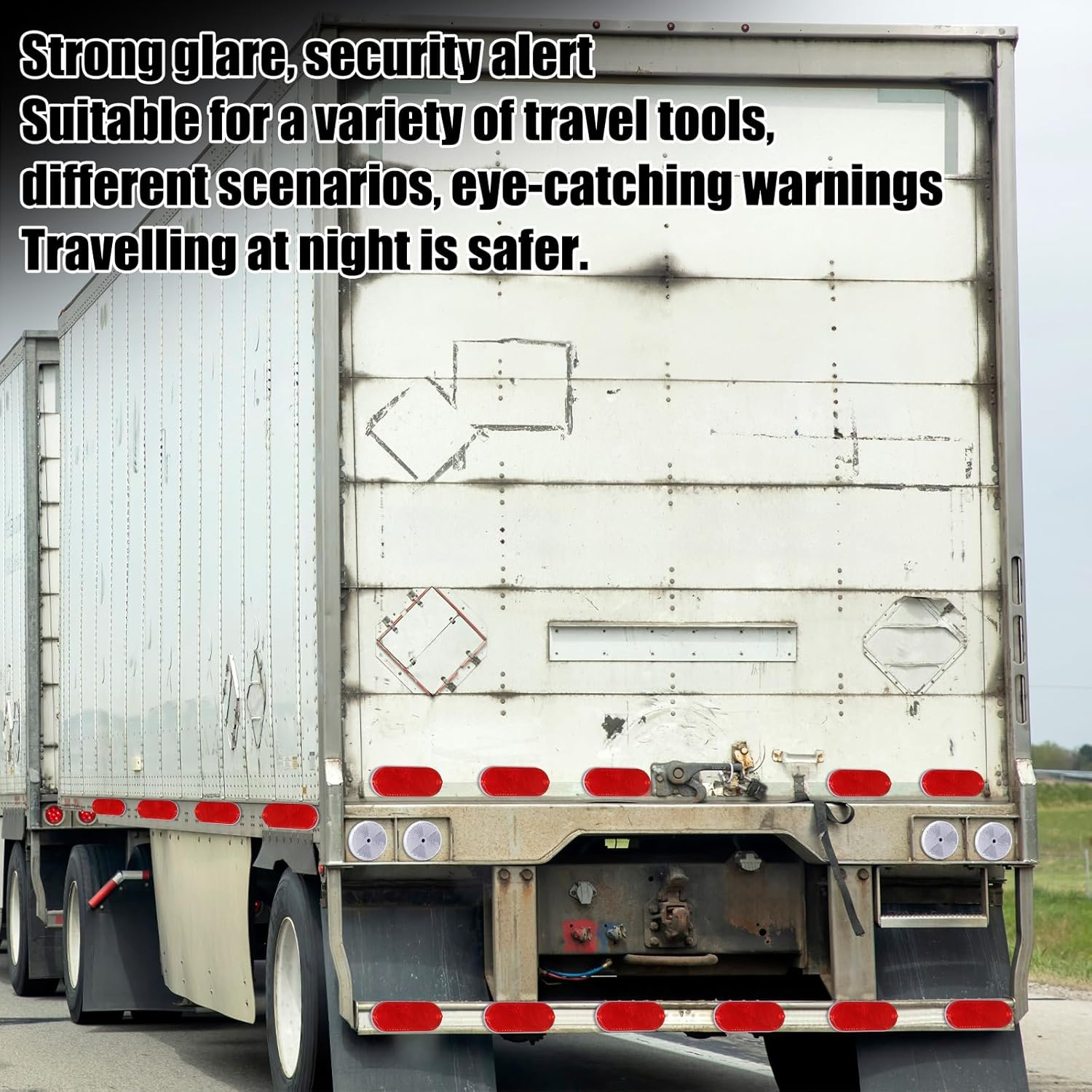 Kingdder 20 Pcs Front Reflector round Trailer Reflectors Oval Driveway Reflectors Self Adhesive Reflectors with Center Mounting Holes Reflective Mailbox Reflector for Roads Tunnels Gate (Silver, Red)