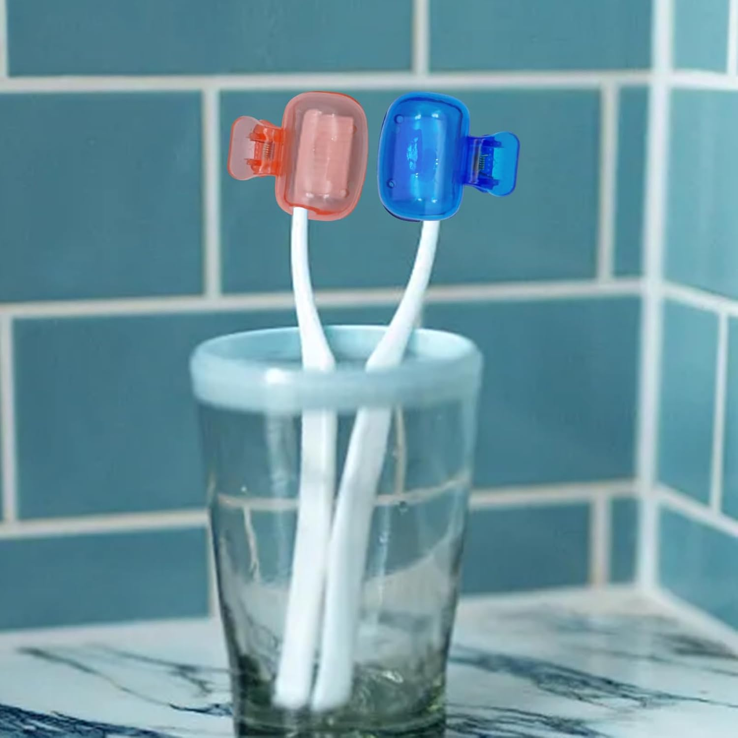 Toothbrush Caps, Toothbrush Head Pod Case | Portable Holder Container Clips for Adults Kids Dorm Household Camping Business Travel School image number 2