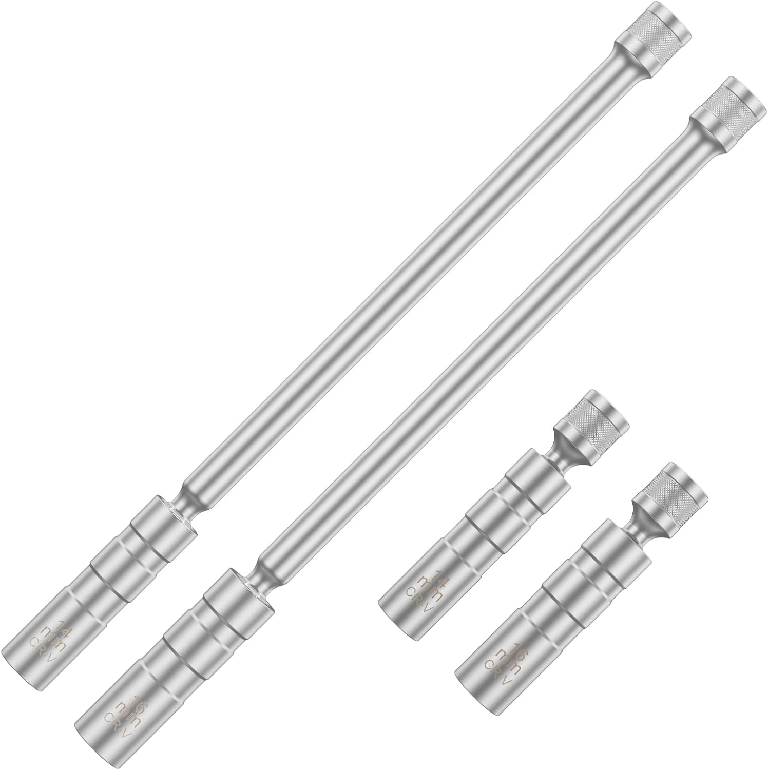 DJAPWPX-2/4 Pcs 14Mm+16Mm Spark Plug Socket, Magnetic Spark Plug Socket Set, Thin Wall Spark Plug Removal Tool, Professional Spark Plug Socket Kit for Replacing Spark Plugs (2)