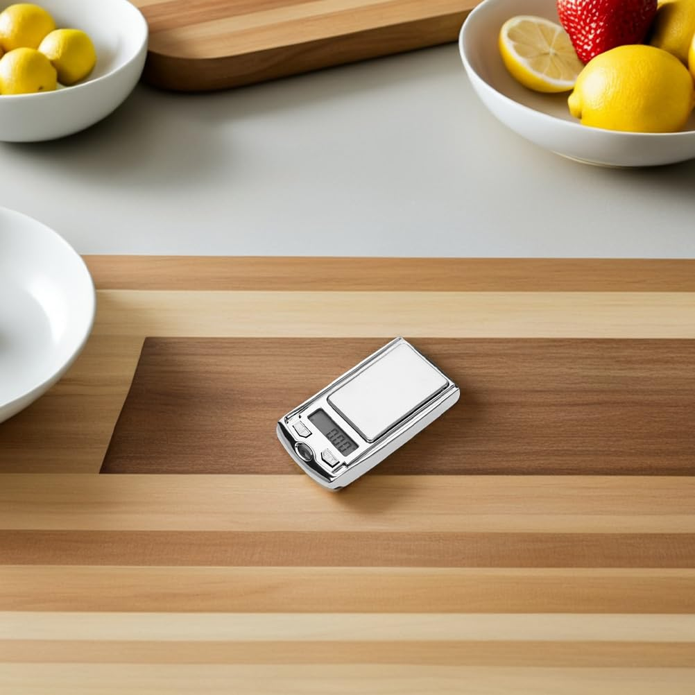 Luxshiny 2Pcs Mini Car Key LCD Digital Weight Pocket Jewelry Herb Food Scale Mini Handheld Scale with Accurate Measurements for Kitchen and Office (Without Batteries)