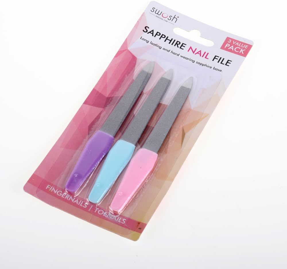 Swosh Sapphire Nail Files (Pack of 3) image number 2