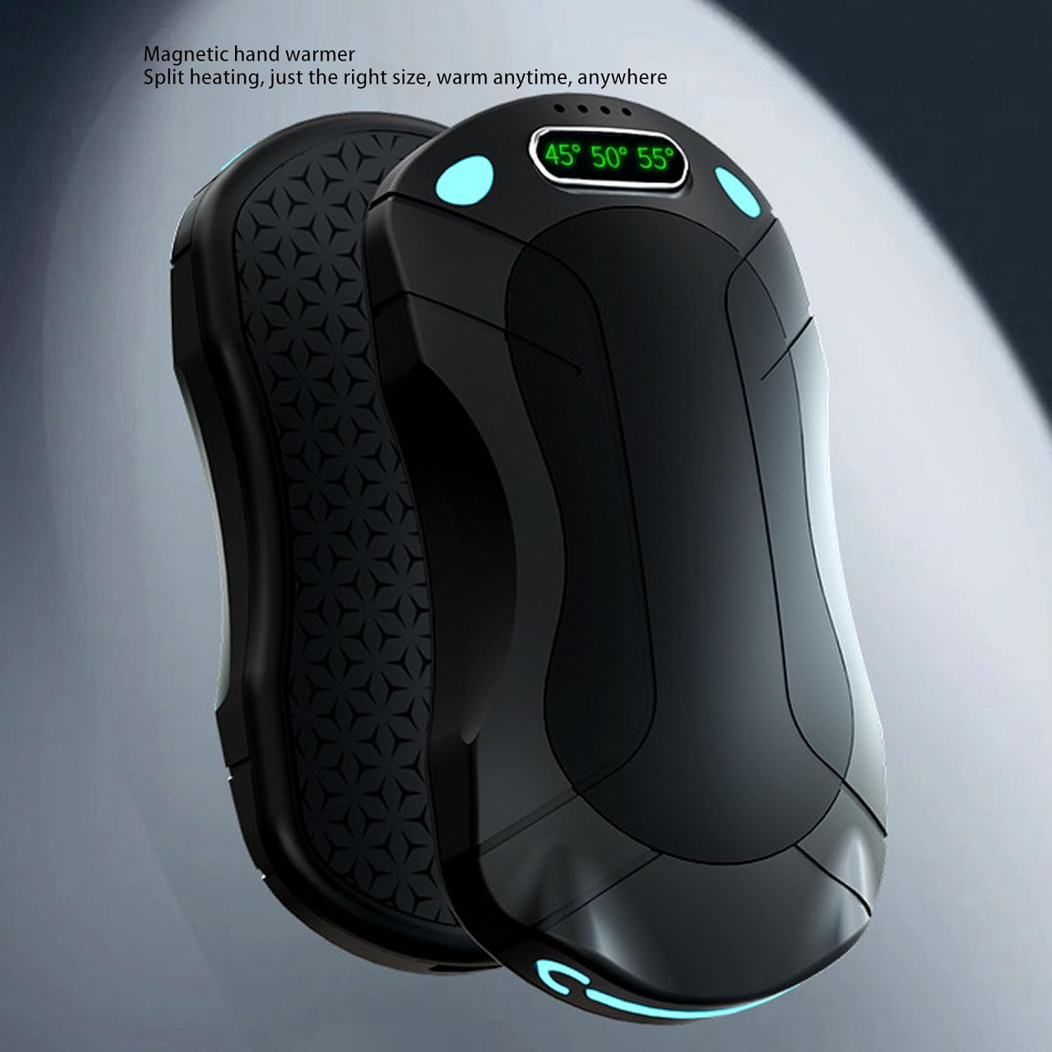 Magnetic Rechargeable Hand Warmers 2 Pack, 3 Level Temperature Control Portable Pocket Heater, 2500Mah Split Electric Handwarmers, for Camping,Golf,Travel image number 1