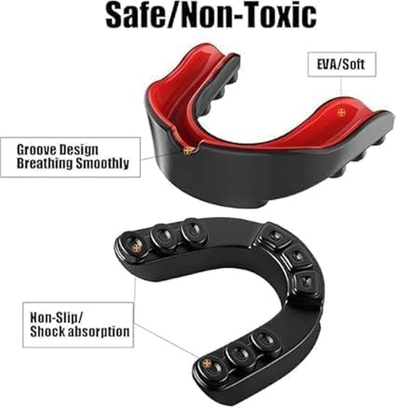 1PCS Mouth Guard MMA Boxing Mouthguard Braces for Sports Football Bruxism Basketball Battle Teeth Protection with Case image number 2