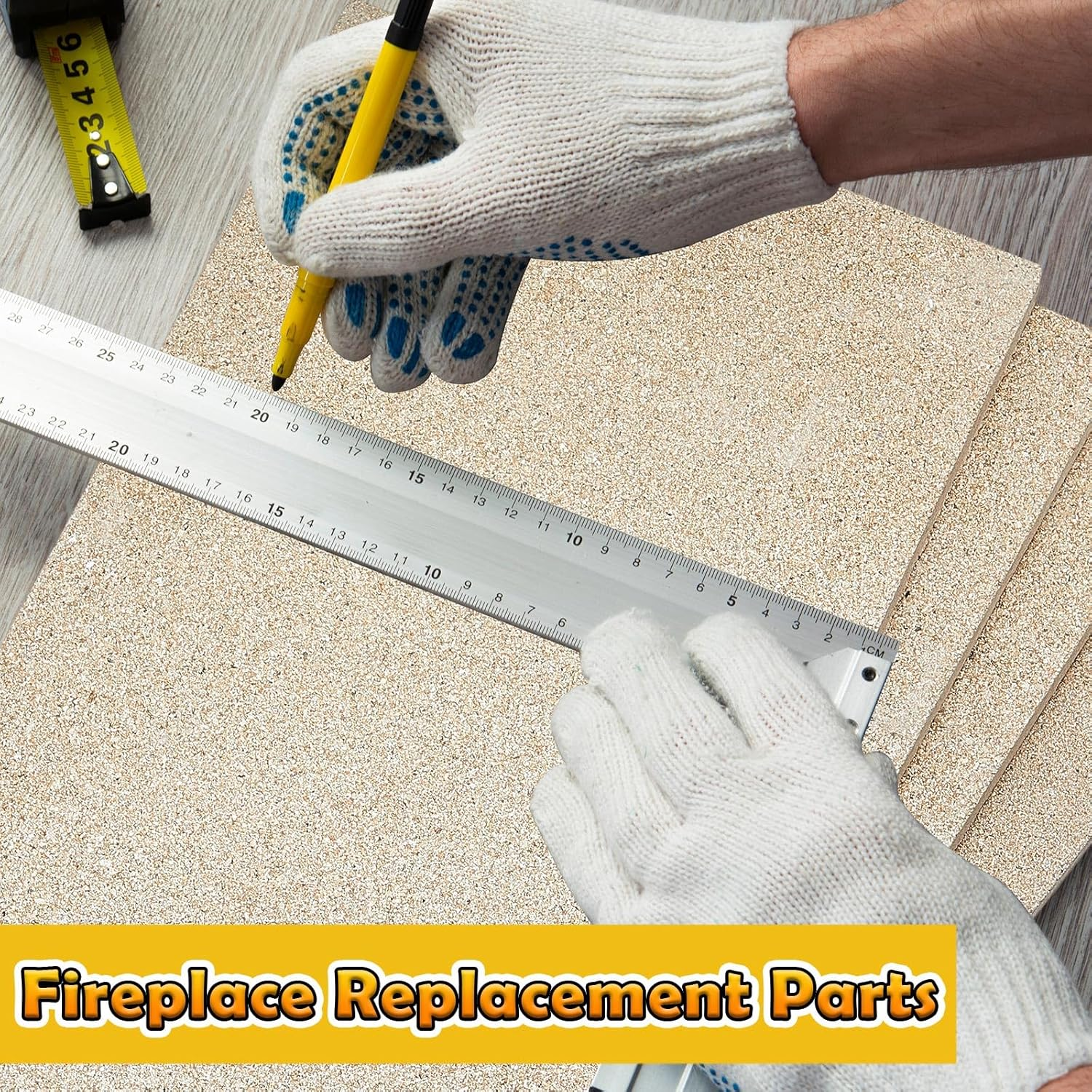 Sasylvia 4 Pcs Quadrafire Baffle Board 2100F Firebrick Wood Stove Fireboard Insulation Fireplace Replacement Parts for Heating Hearth Oven Forges Kilns, 9.5 X 15.5 Inch image number 2