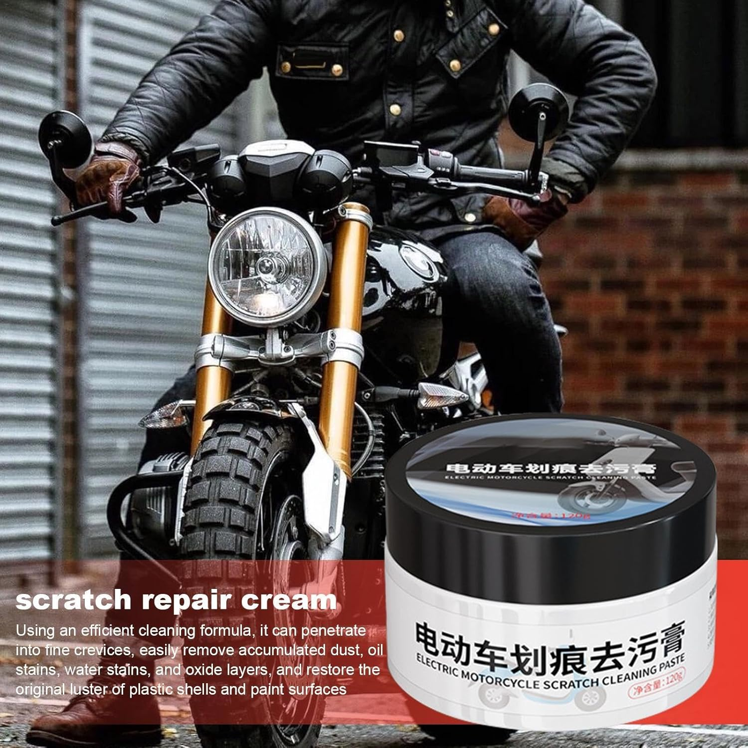 Motorcycle Scratch Remover Paste - 120G Paint Repair Scratch Removal Paste | Not Pungent Scratch Removing Tool for Motorcycles, Electric Vehicles, and Scooters