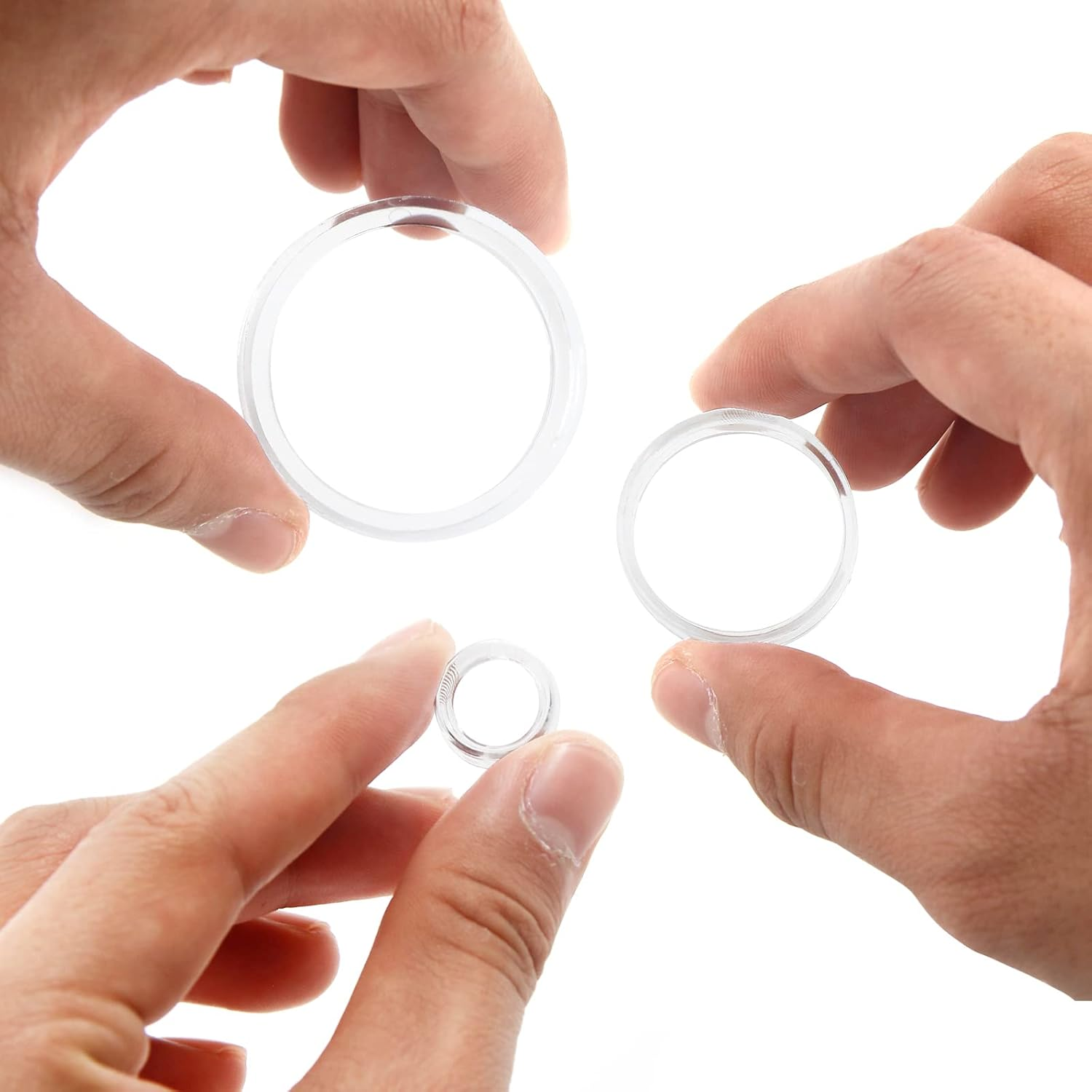 Coufce Acrylic Sphere Stand, Clear Ball Stand, round Spheres Display Stands for Golf Ball, Crystal Ball, Baseball, Softball, Marbles, (6Small+6Medium+6Large) image number 2